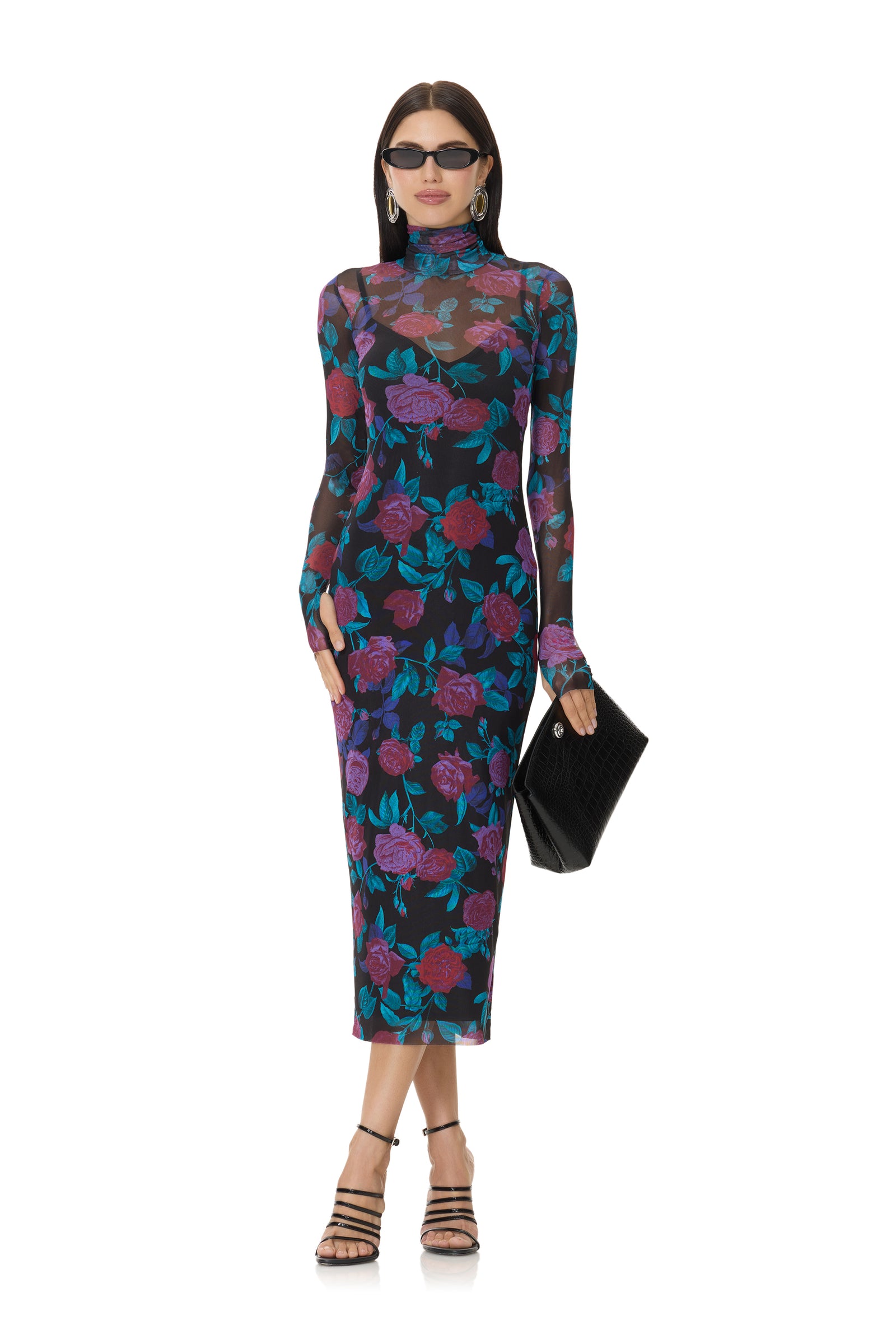 Shailene Dress - Plum Roses - 54405290328434