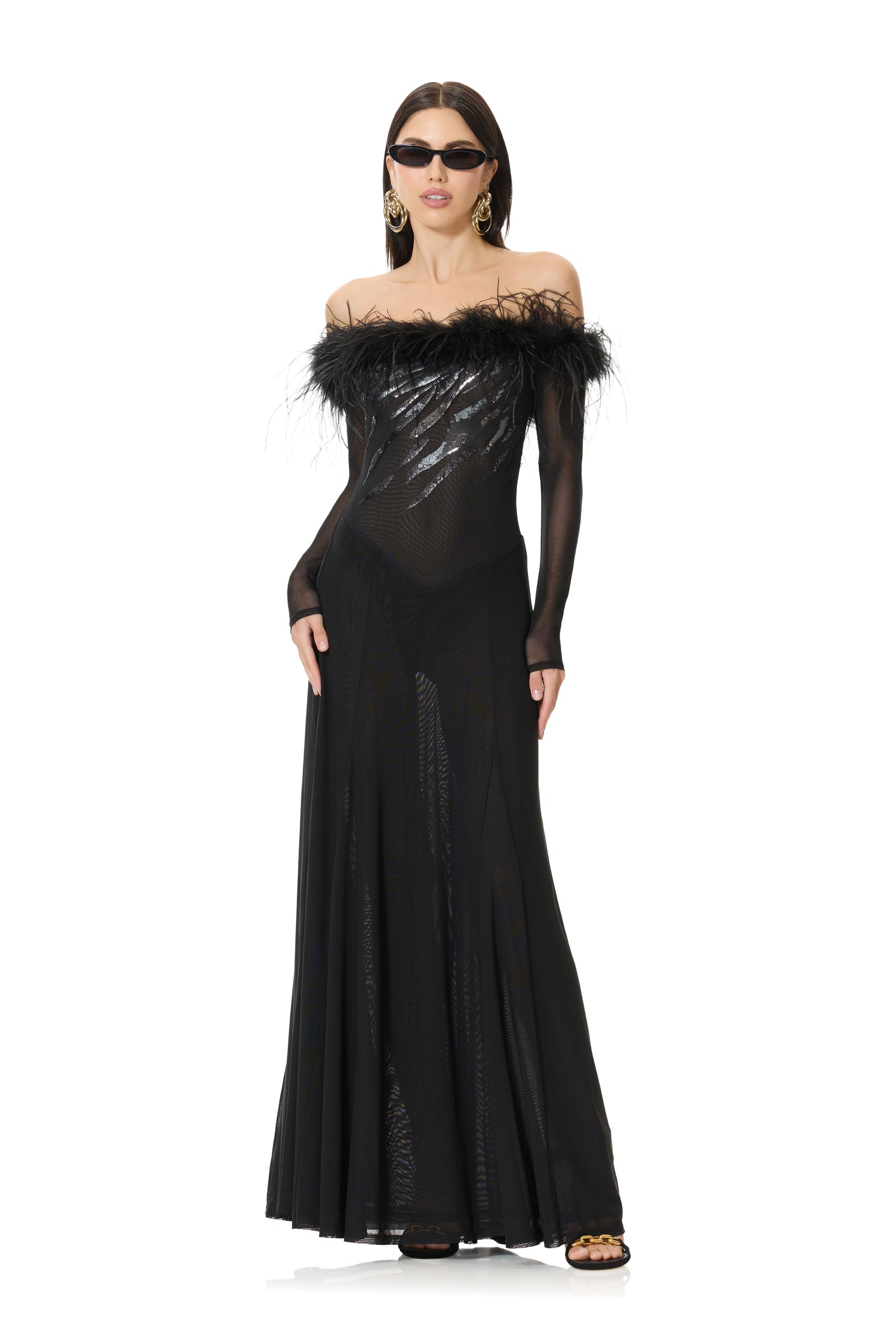 Lorela Sequin Dress - Noir - 54405468291442