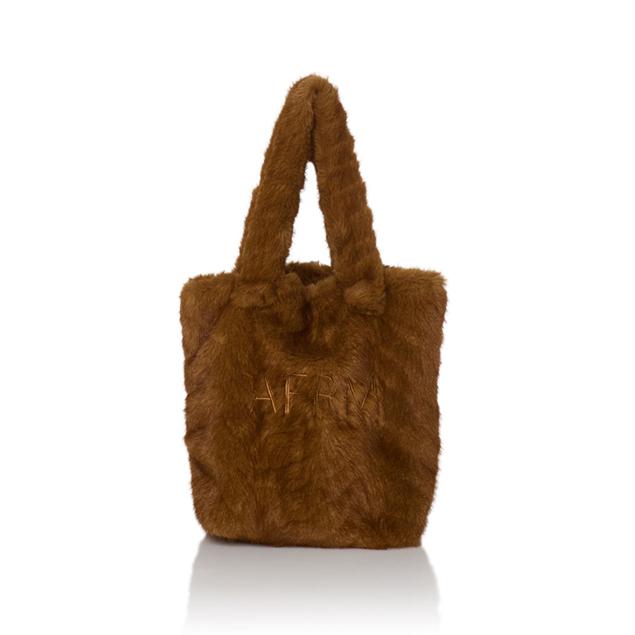 AFRM Mini Fur Tote - Gold Chevron - 54405546869106
