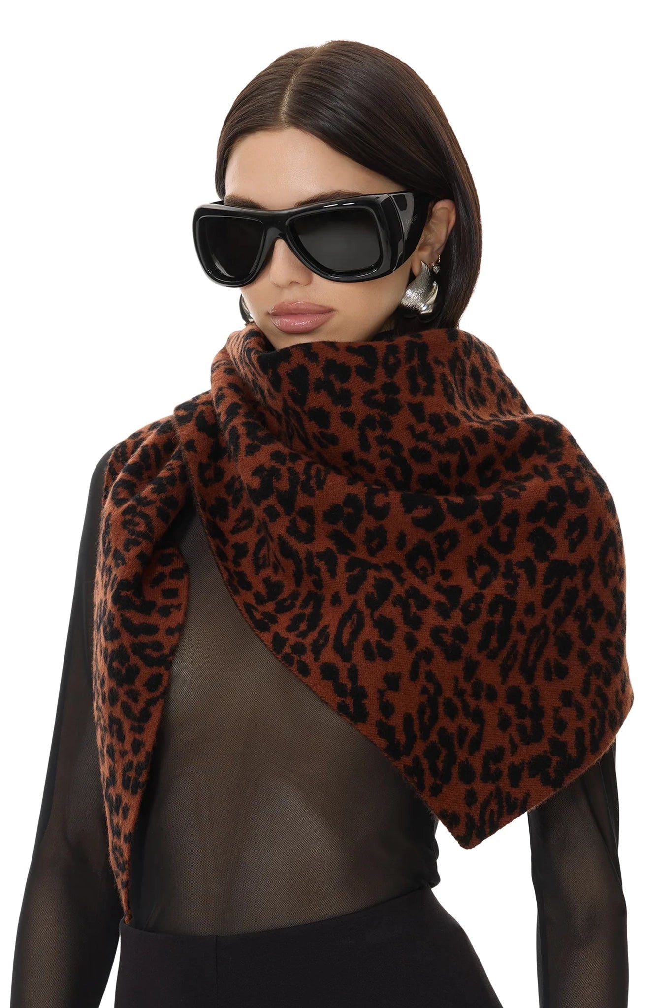 AFRM Cashmere Scarf - Two Tone Leopard - AFRM
