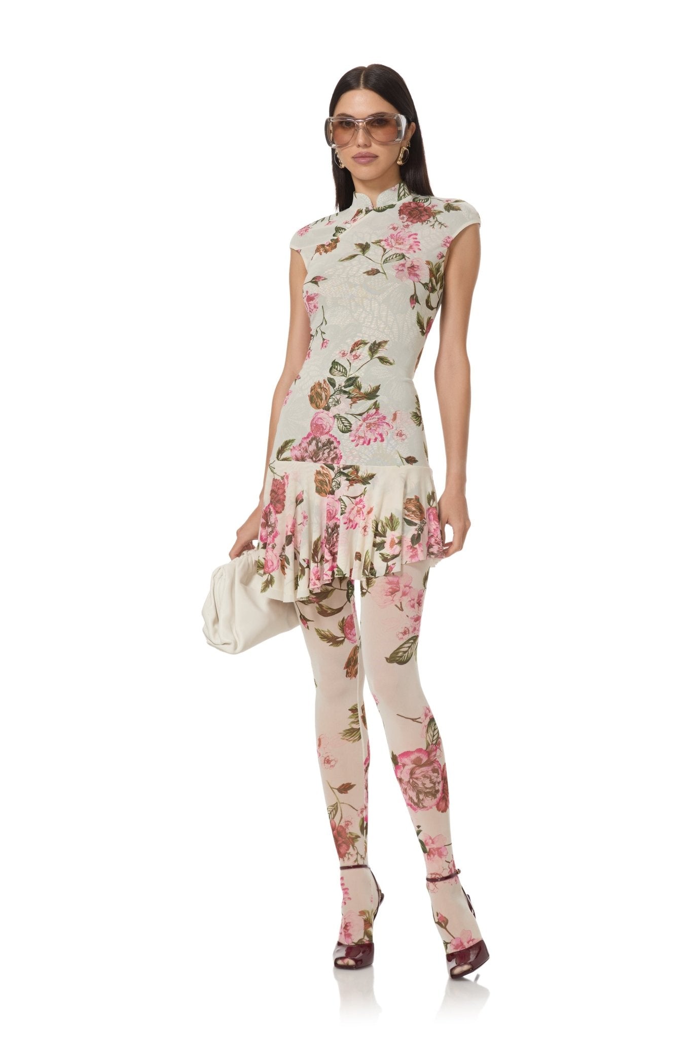 AFRM Mesh Tights - Layered Roses - AFRM