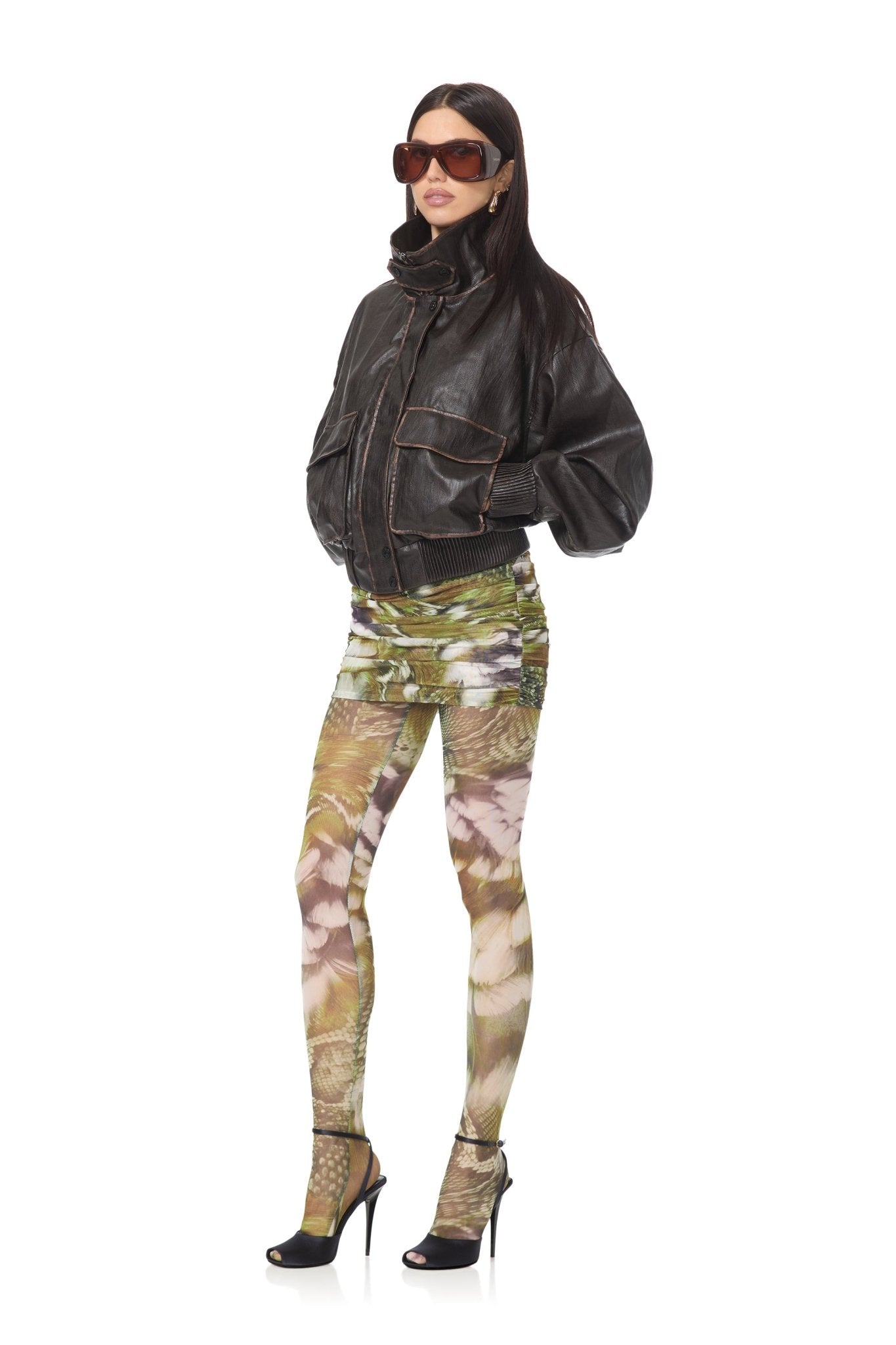 AFRM Mesh Tights - Mixed Snake Swirl - AFRM