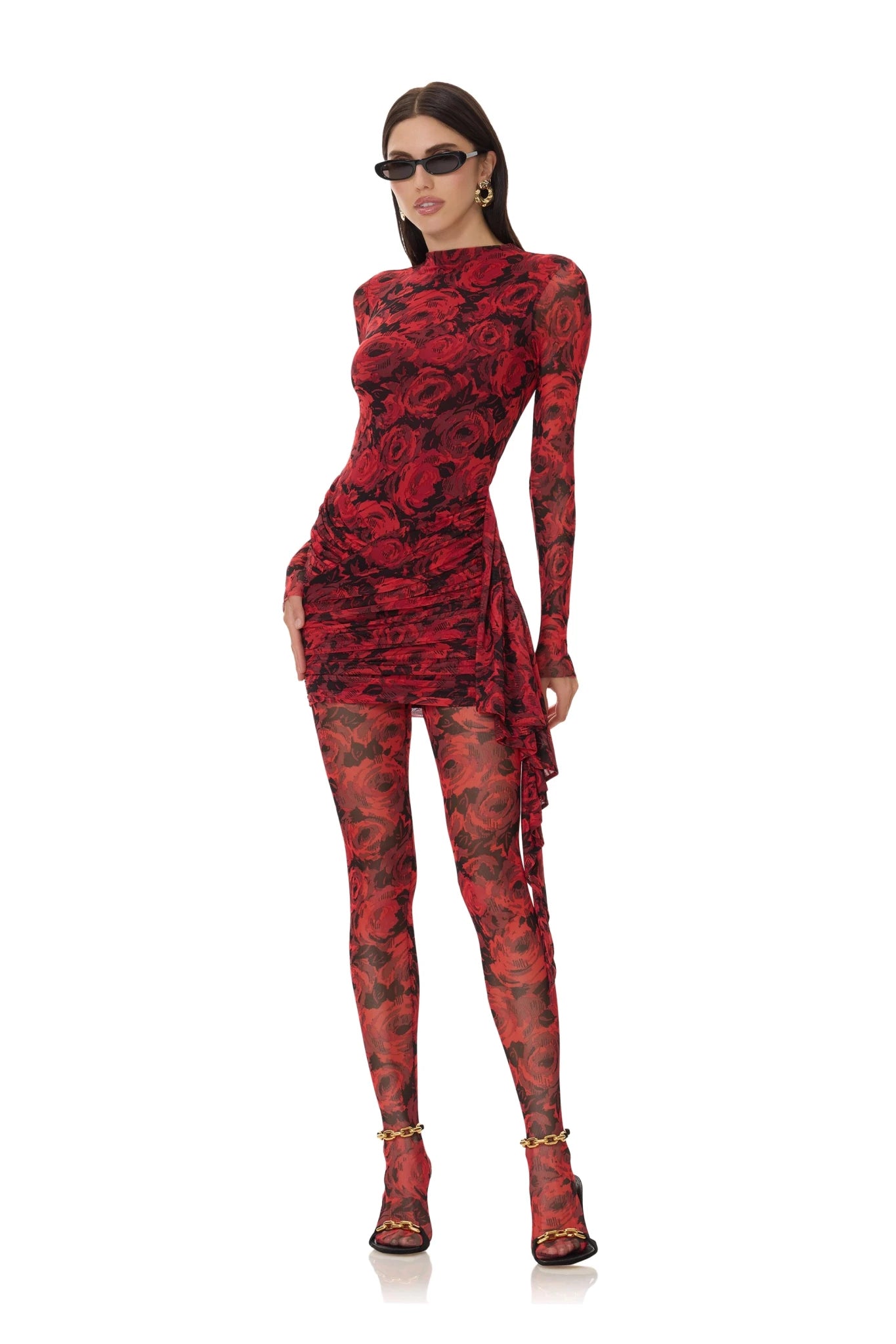 AFRM Mesh Tights - Rose Kissed - AFRM
