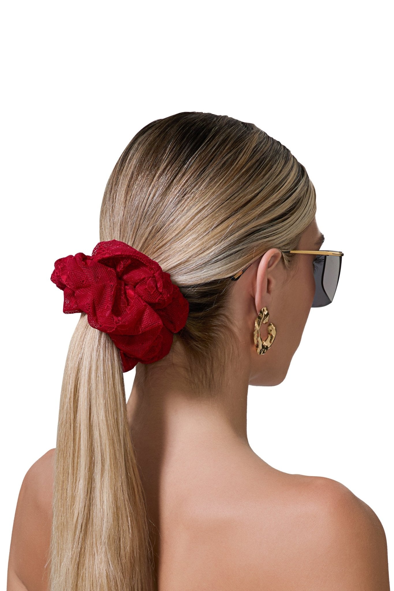 AFRM Oversized Lace Scrunchie - Poppy Red - AFRM