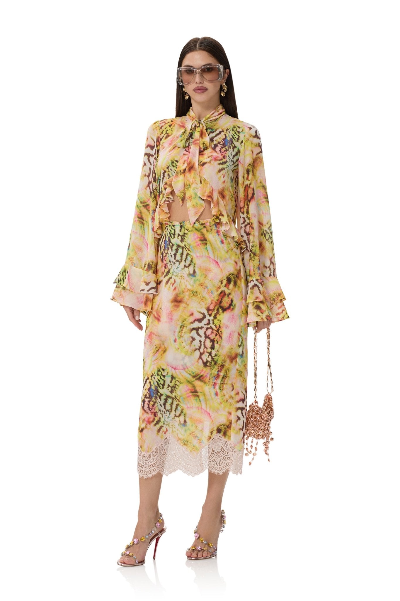 Aldora Top - Pink Shell Swirl - AFRM
