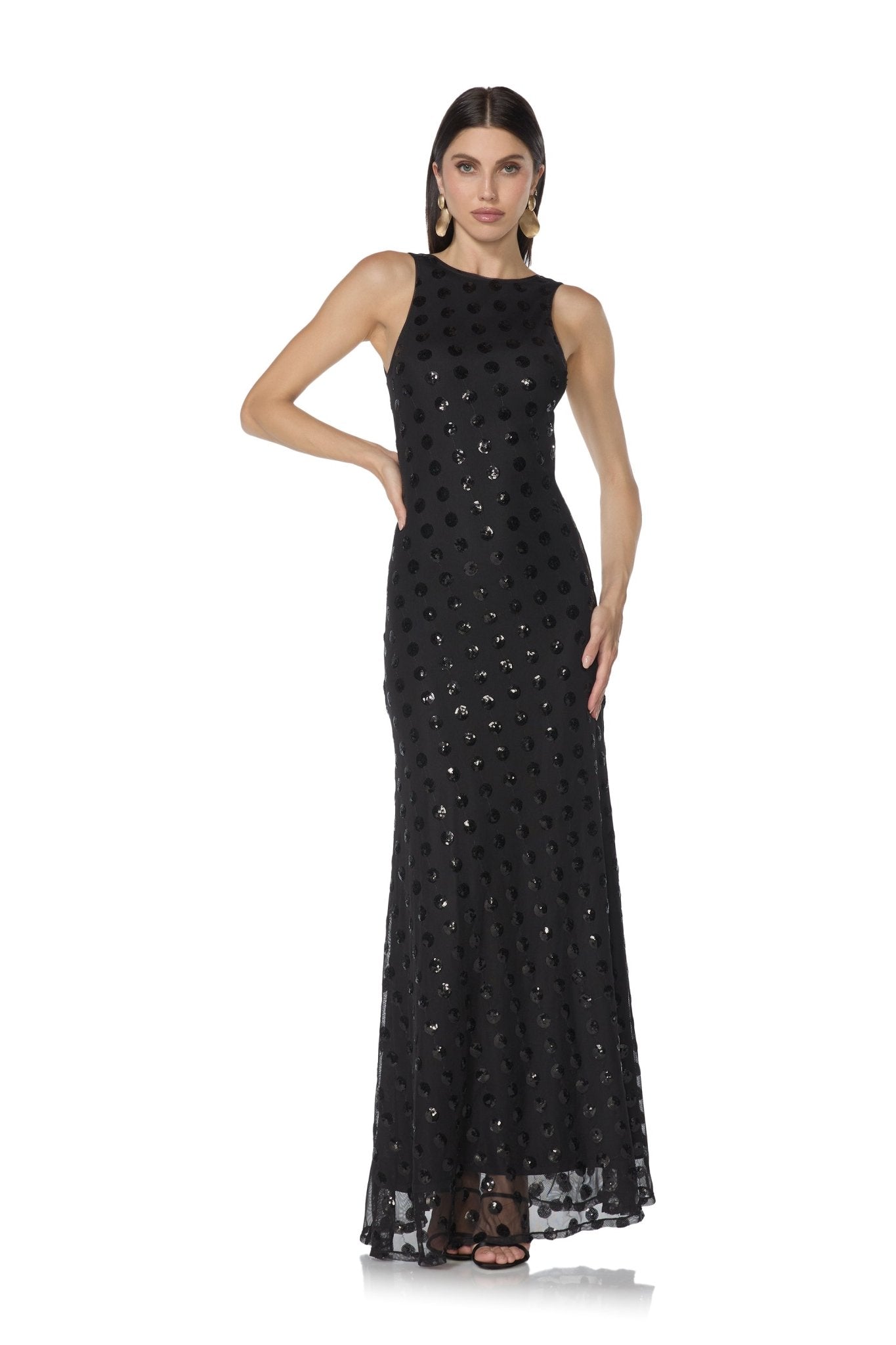 Berto Sequin Dress - Noir - AFRM