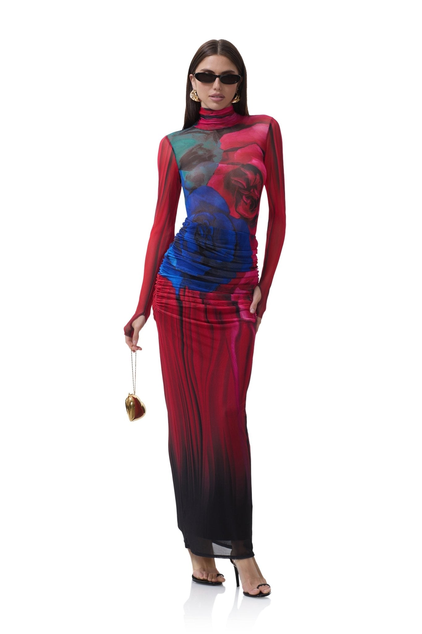 Bevin Skirt - Multi Blur Rose - AFRM