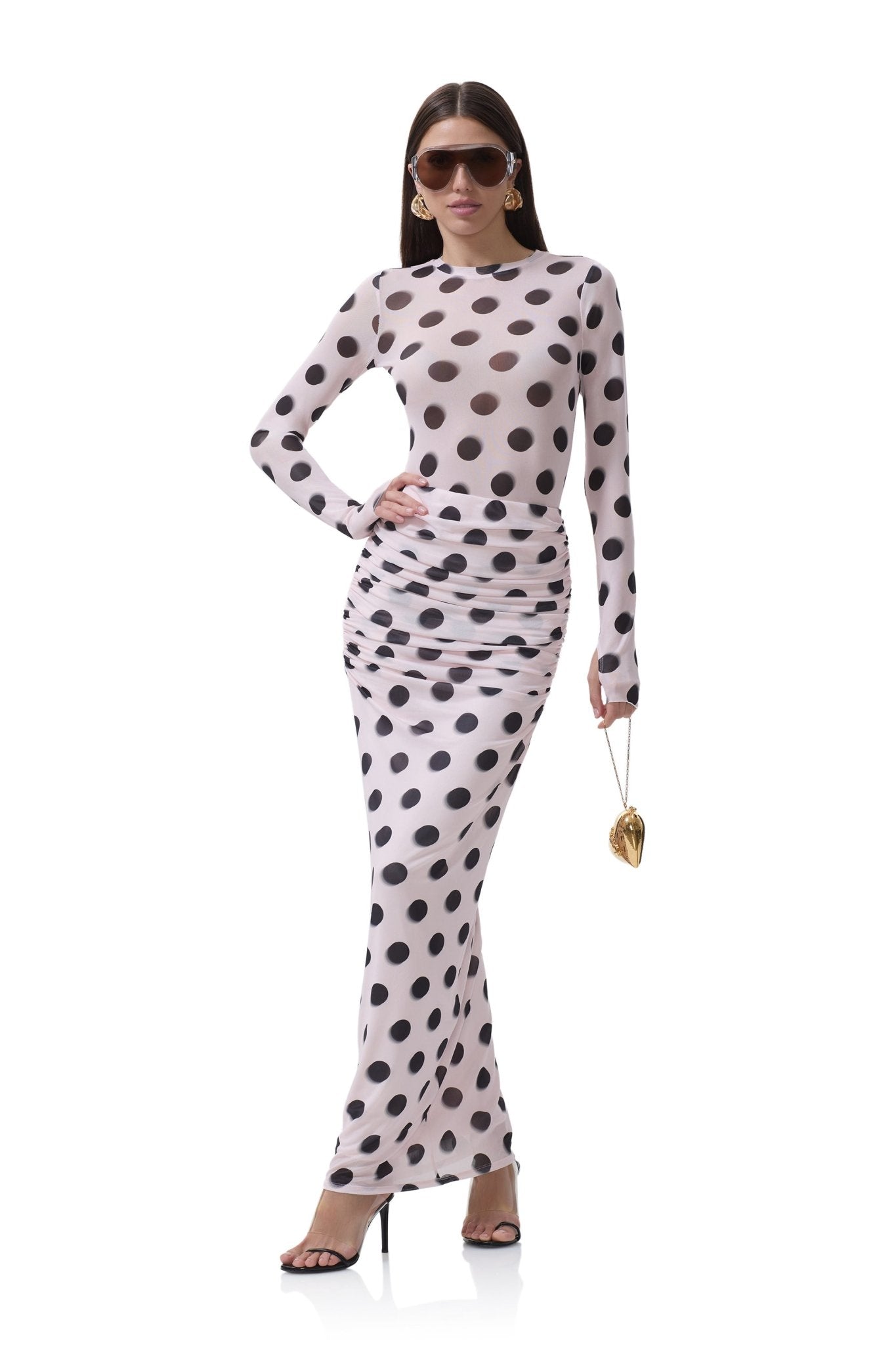 Bevin Skirt - Rose Blur Dot - AFRM