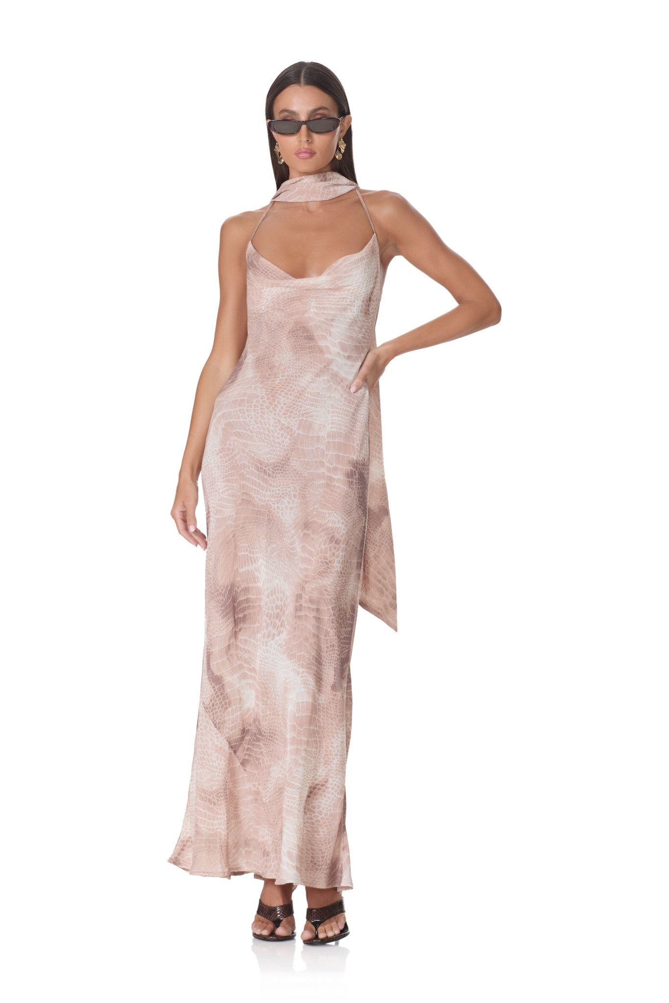 Cheryl Dress - Dune Snake - AFRM