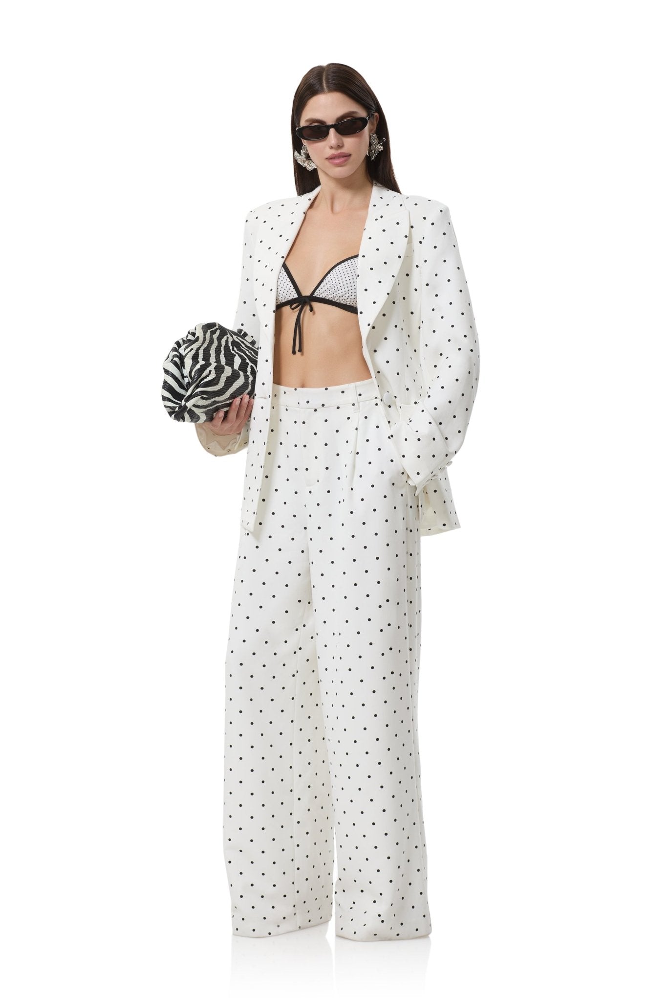 Davey Pant - White Mini Dot - AFRM