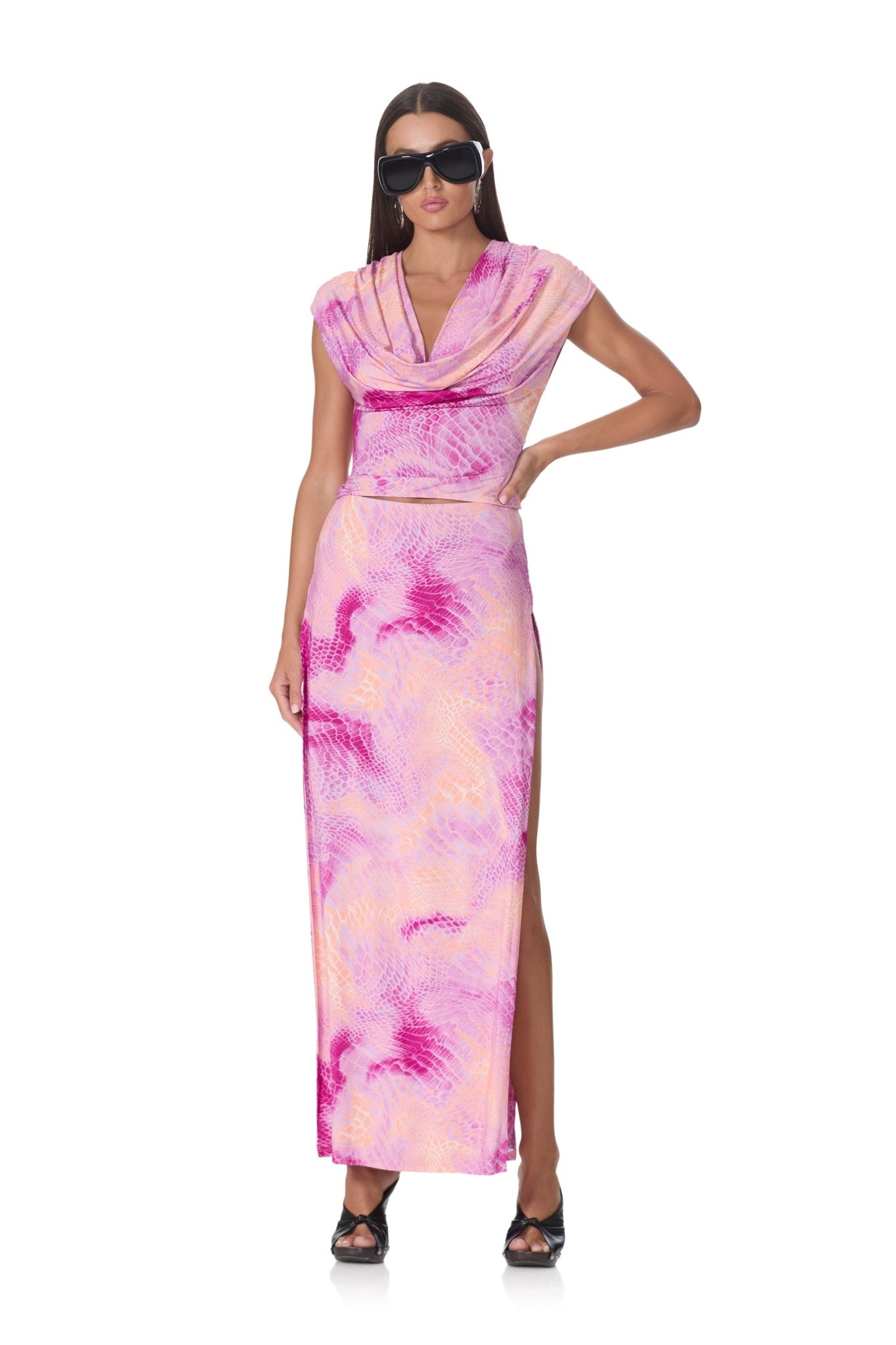 Dexter Top - Lavender Snake - AFRM