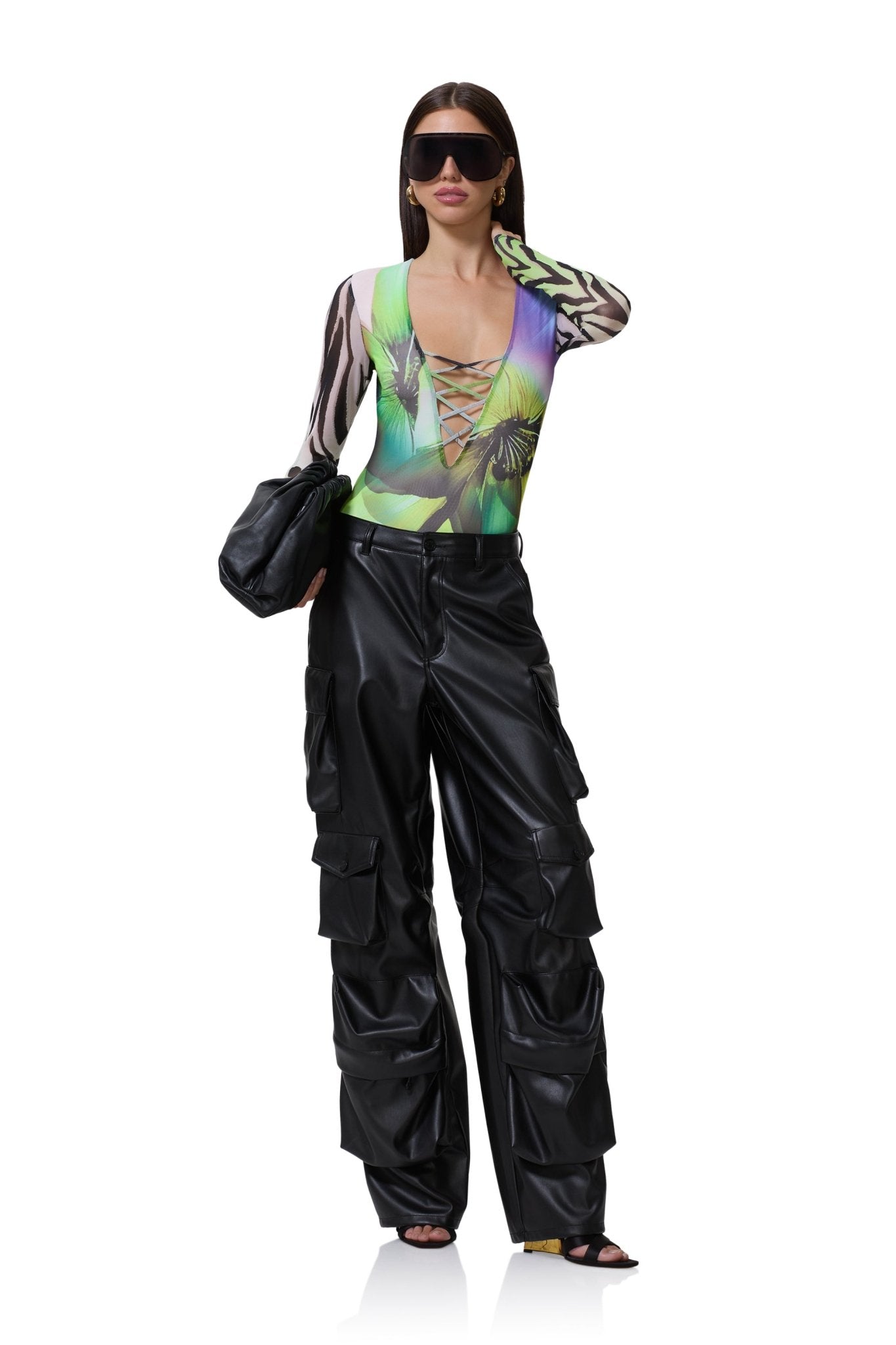 Eaton Bodysuit - Zebra Fleur - AFRM