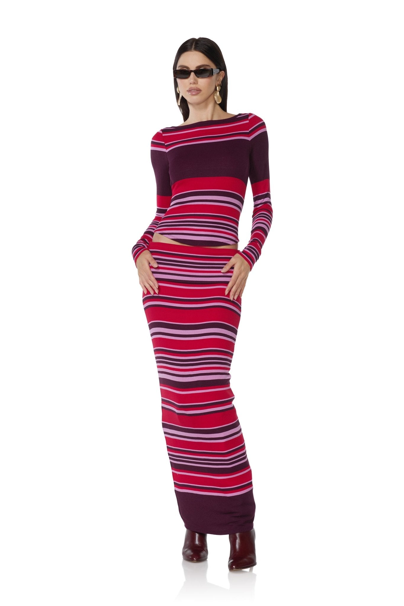 Esin Maxi Skirt - Striped Kiss - AFRM