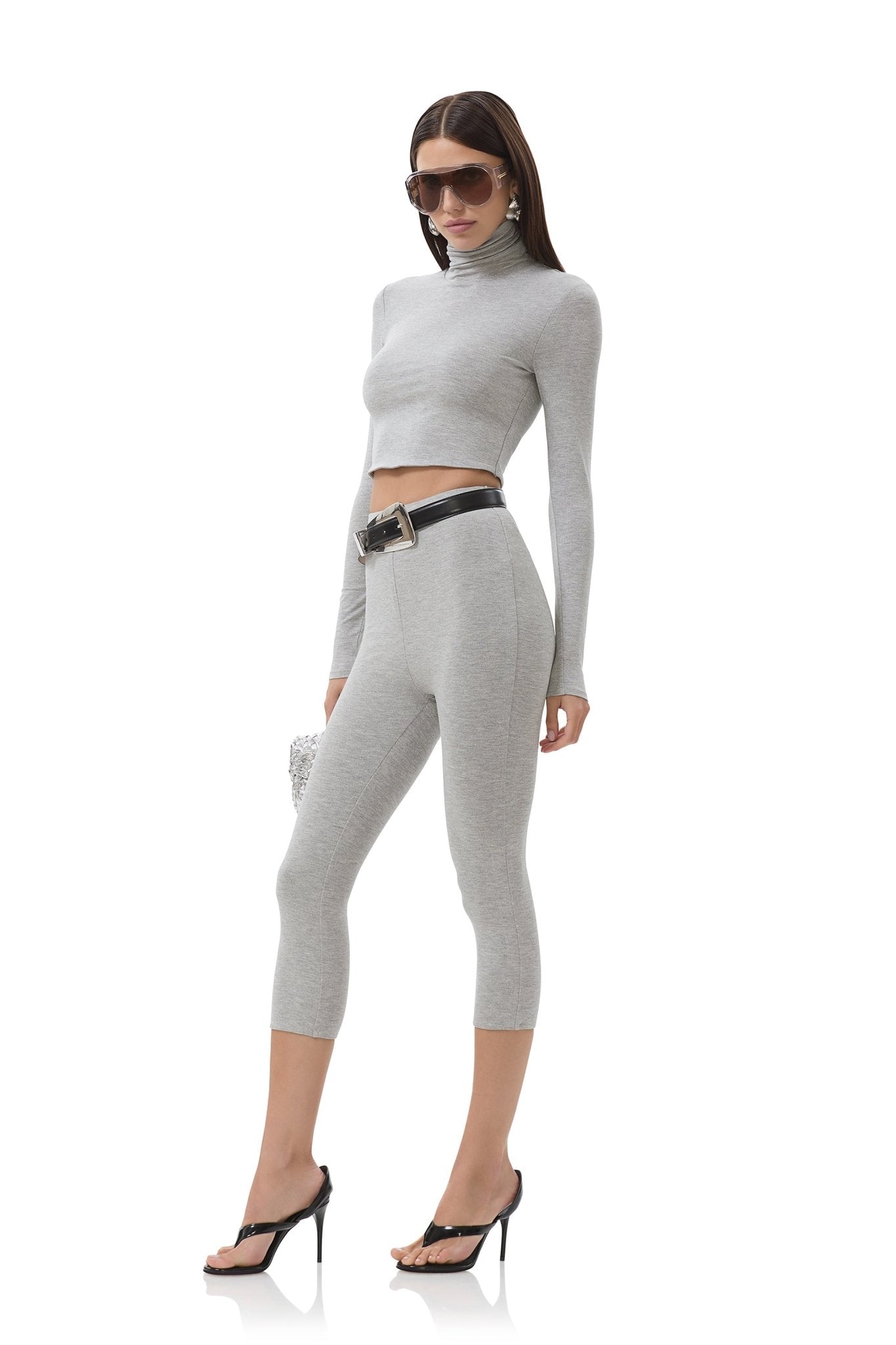 Ettie Capri Legging - Heather Grey - AFRM