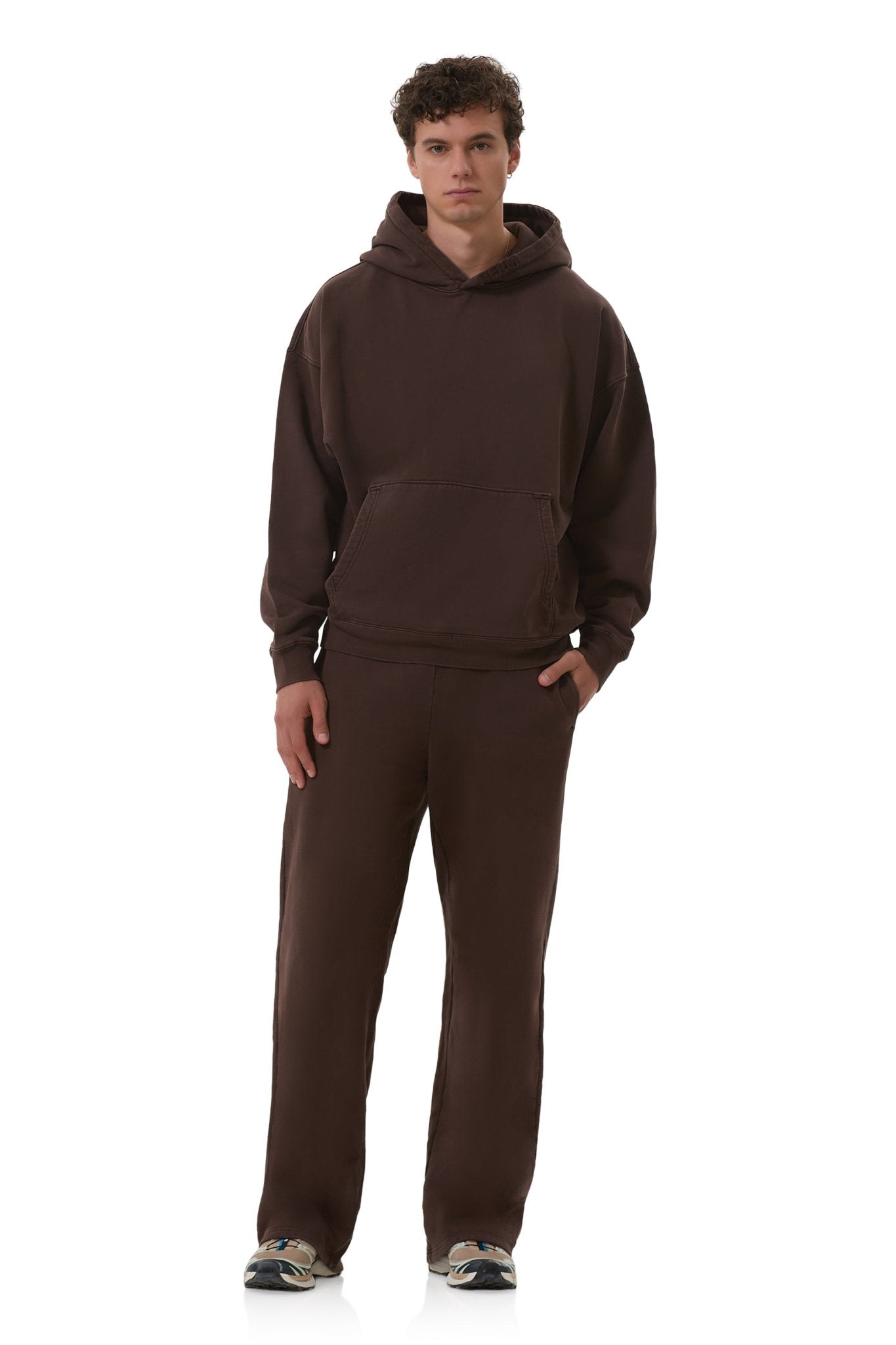 Finely Straight Leg Sweatpant - Espresso - AFRM