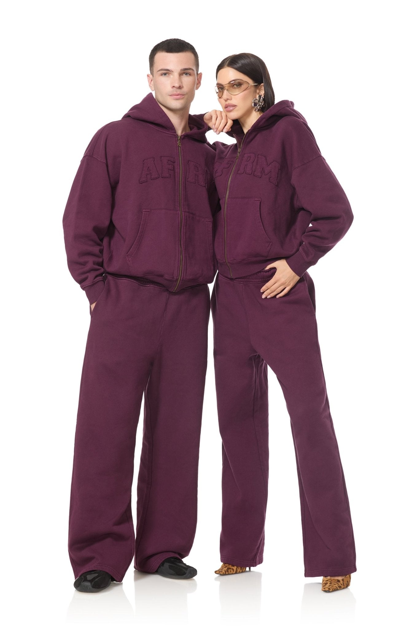 Finely Straight Leg Sweatpant - Vineyard - AFRM