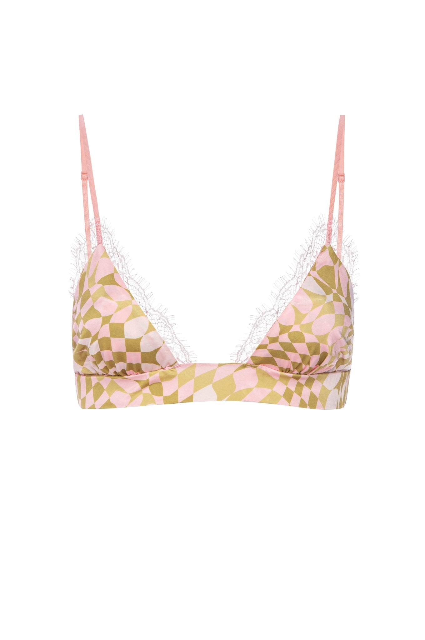 Gellar Bra - Blush Checkboard - AFRM