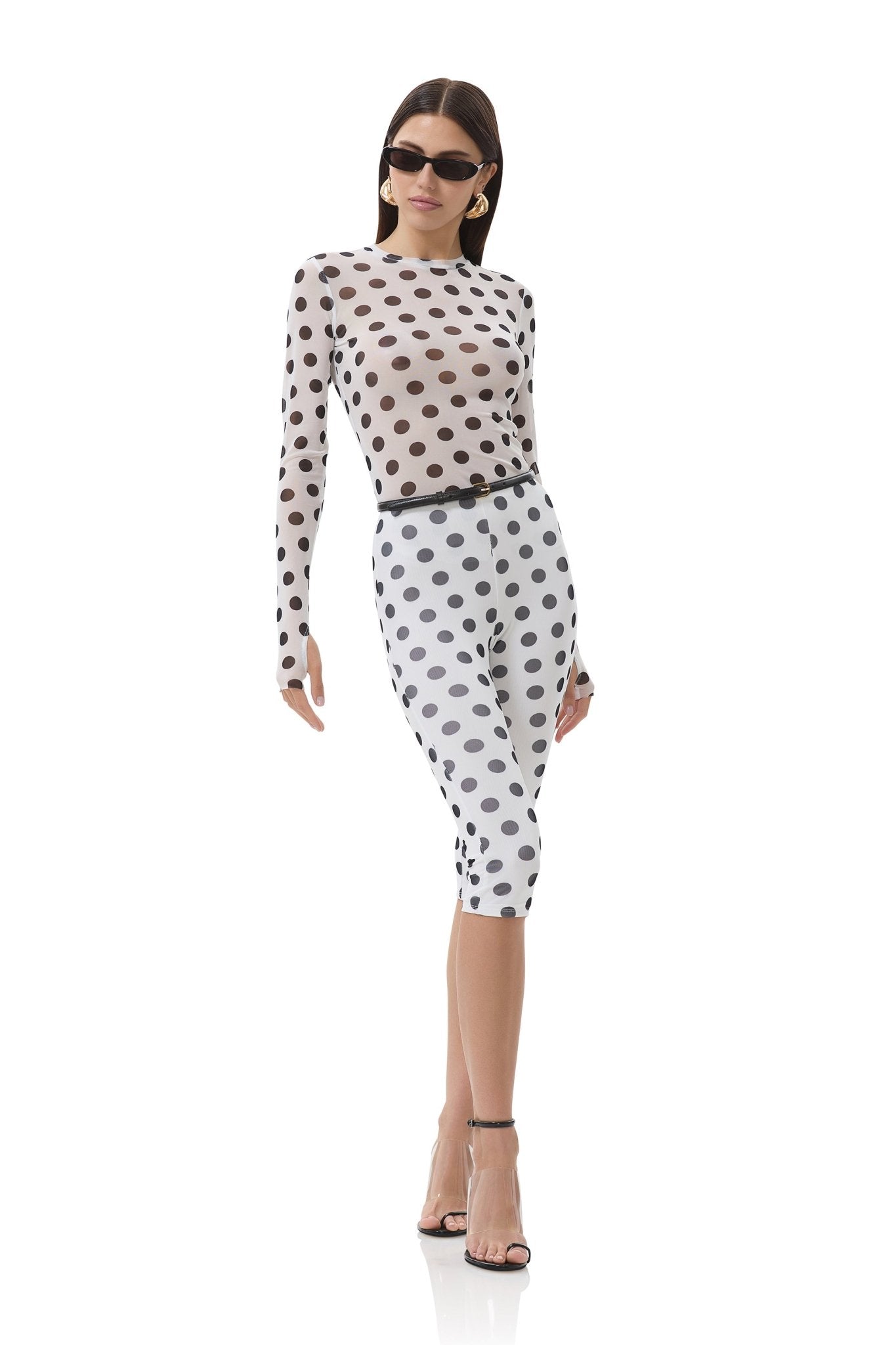 Gianna Capri Pant - Blanc Dot - AFRM