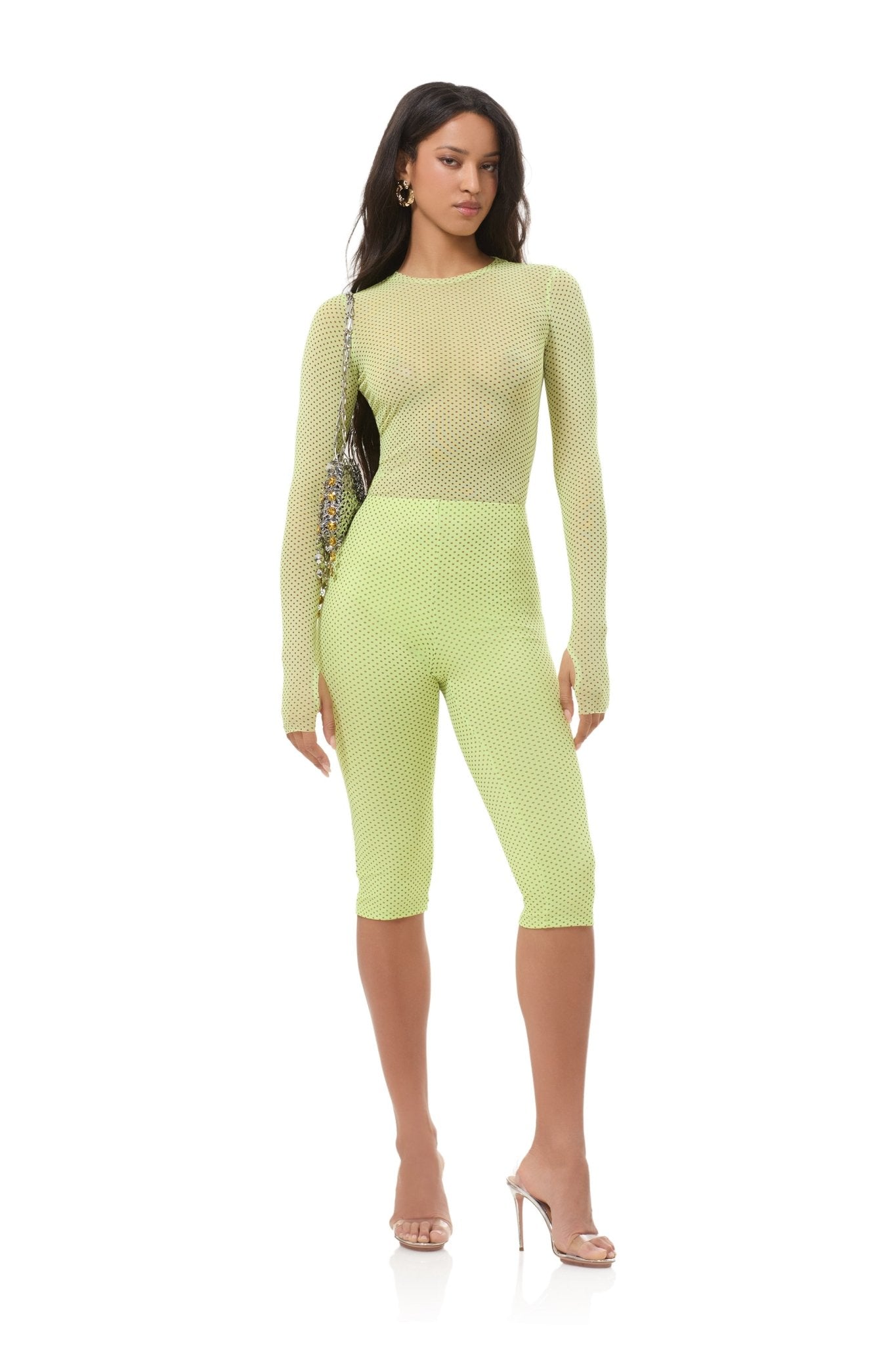 Gianna Capri Pant - Citrus Pin Dot - AFRM