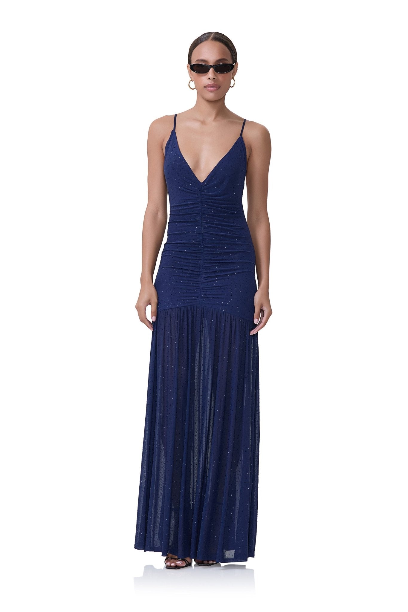 Harlow Rhinestone Dress - Bright Navy - AFRM
