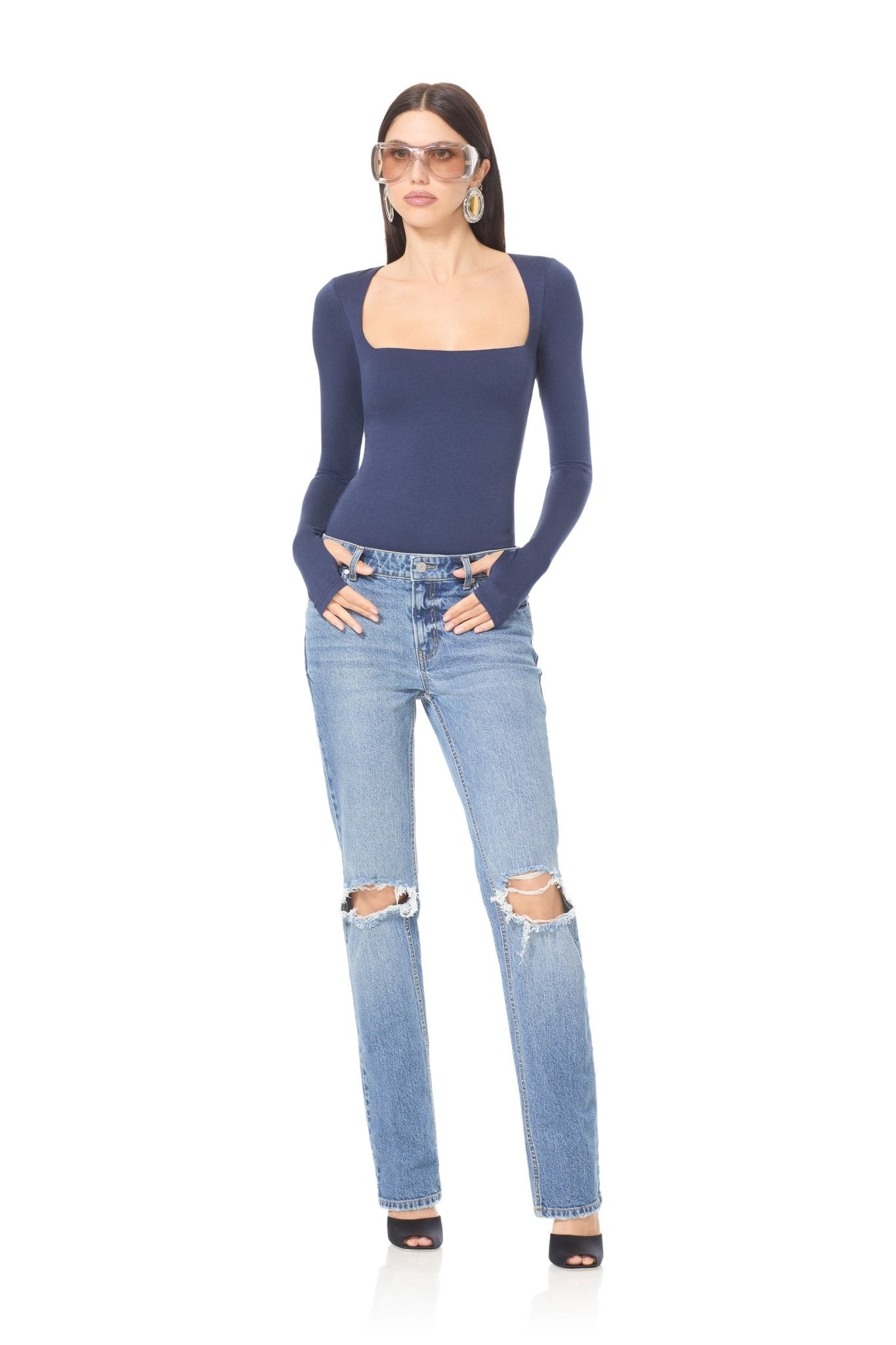 Ines Top - Black Iris - AFRM