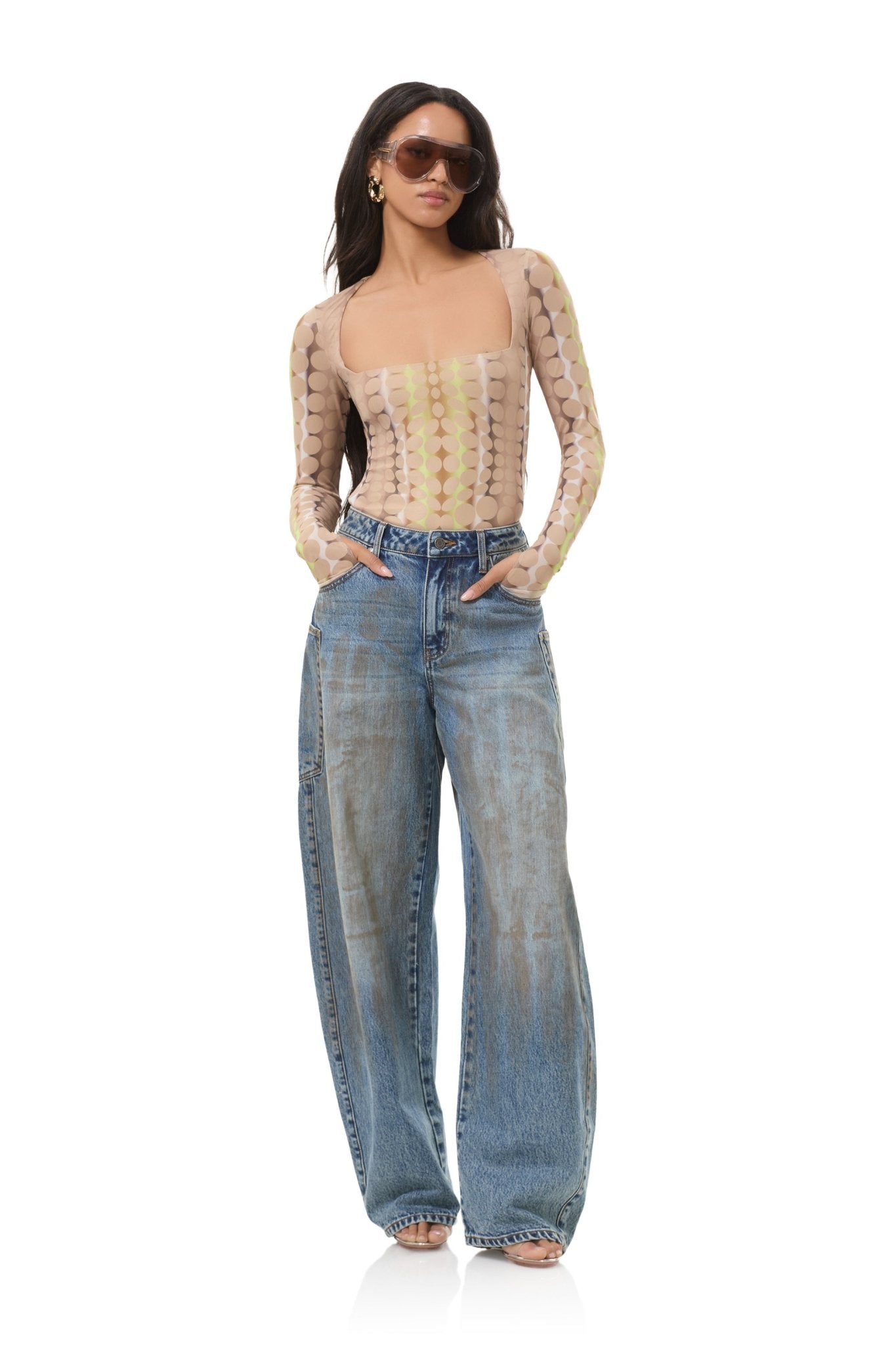 Ines Top - Tonal Dot - AFRM
