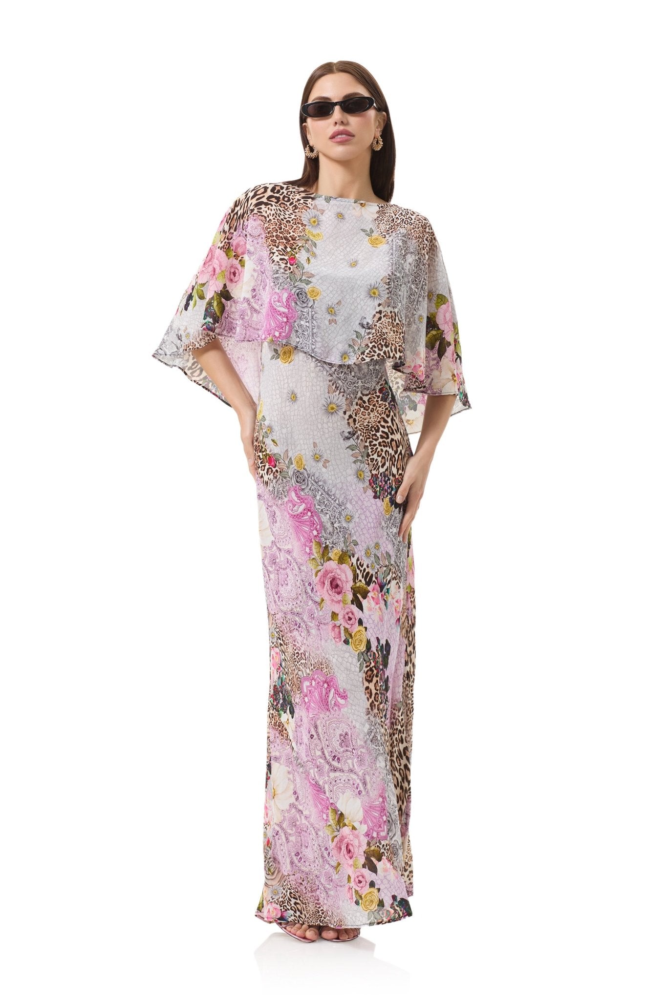 Izel Dress - Natural Patchwork - AFRM