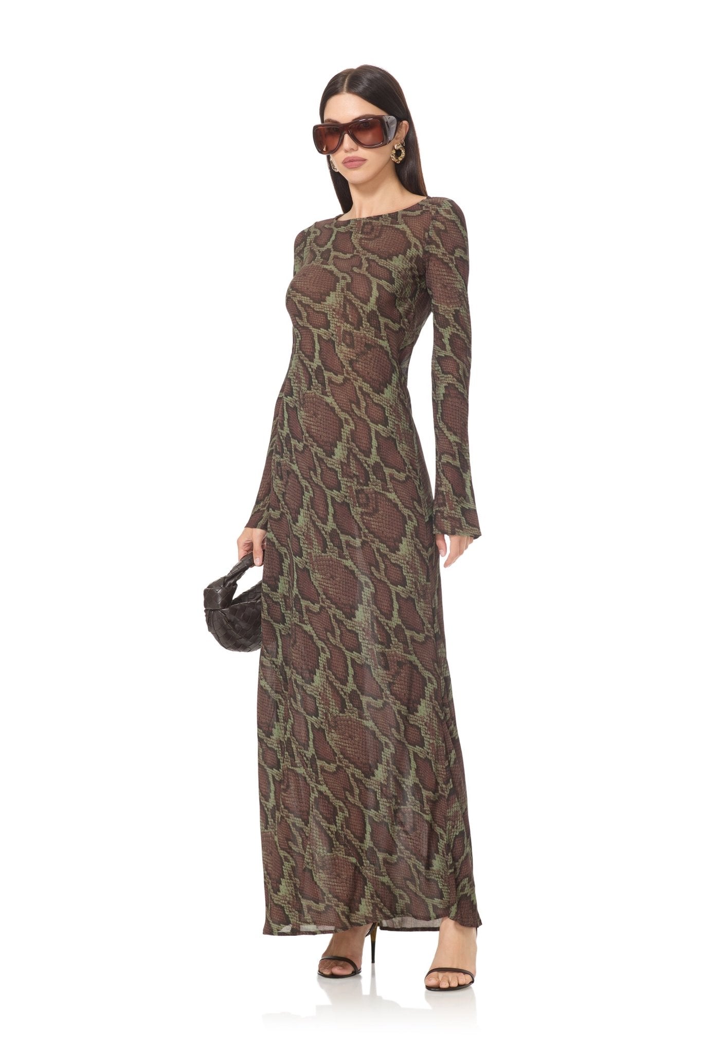 Jetta Dress - Earthen Snake - AFRM