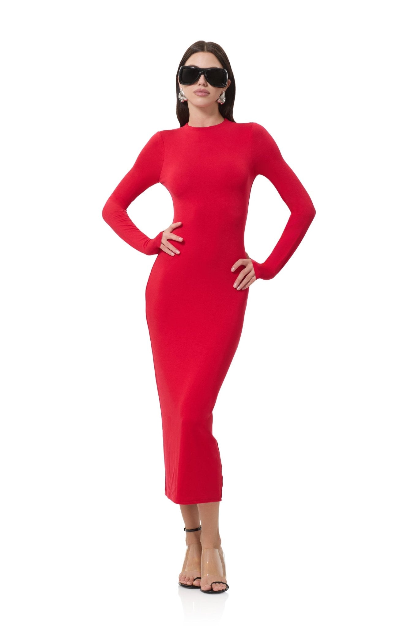 Juniper Dress - Kiss Red - AFRM