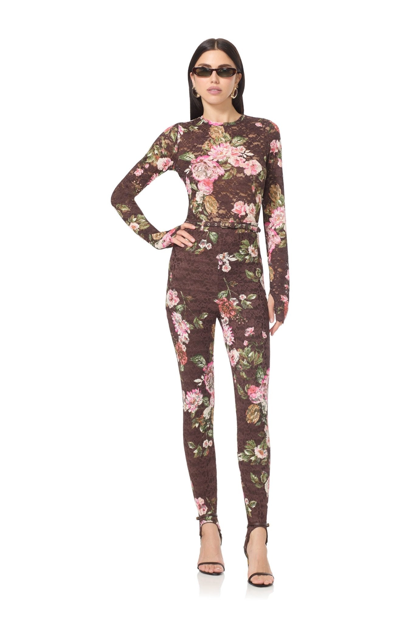 Kaylee Lace Top - Chocolate Rose - AFRM