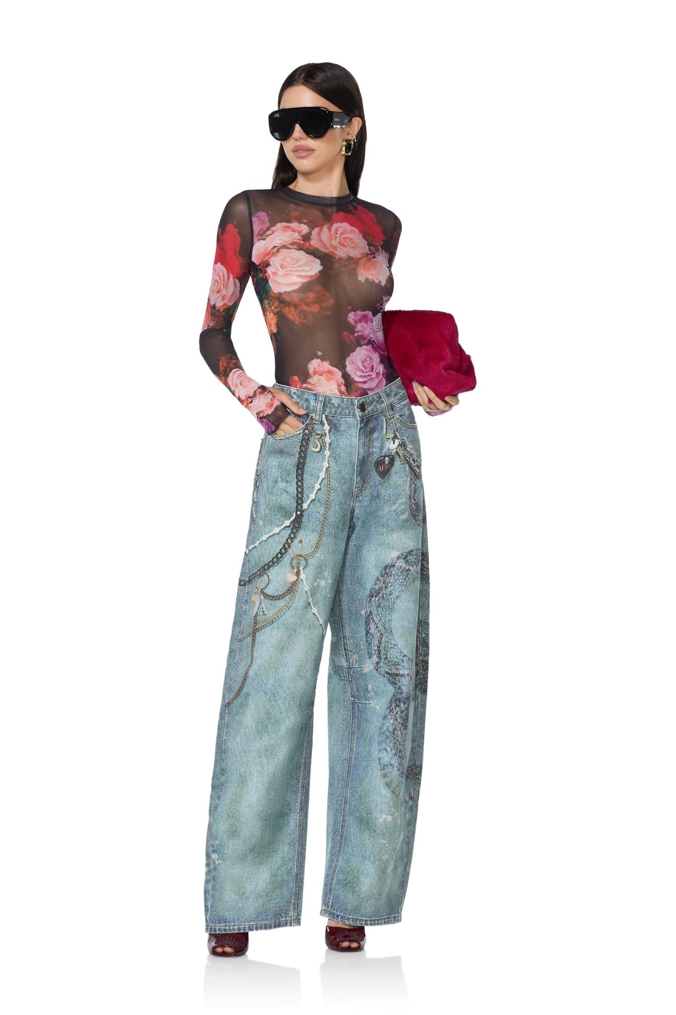 Kaylee Top - Violet Roses - AFRM