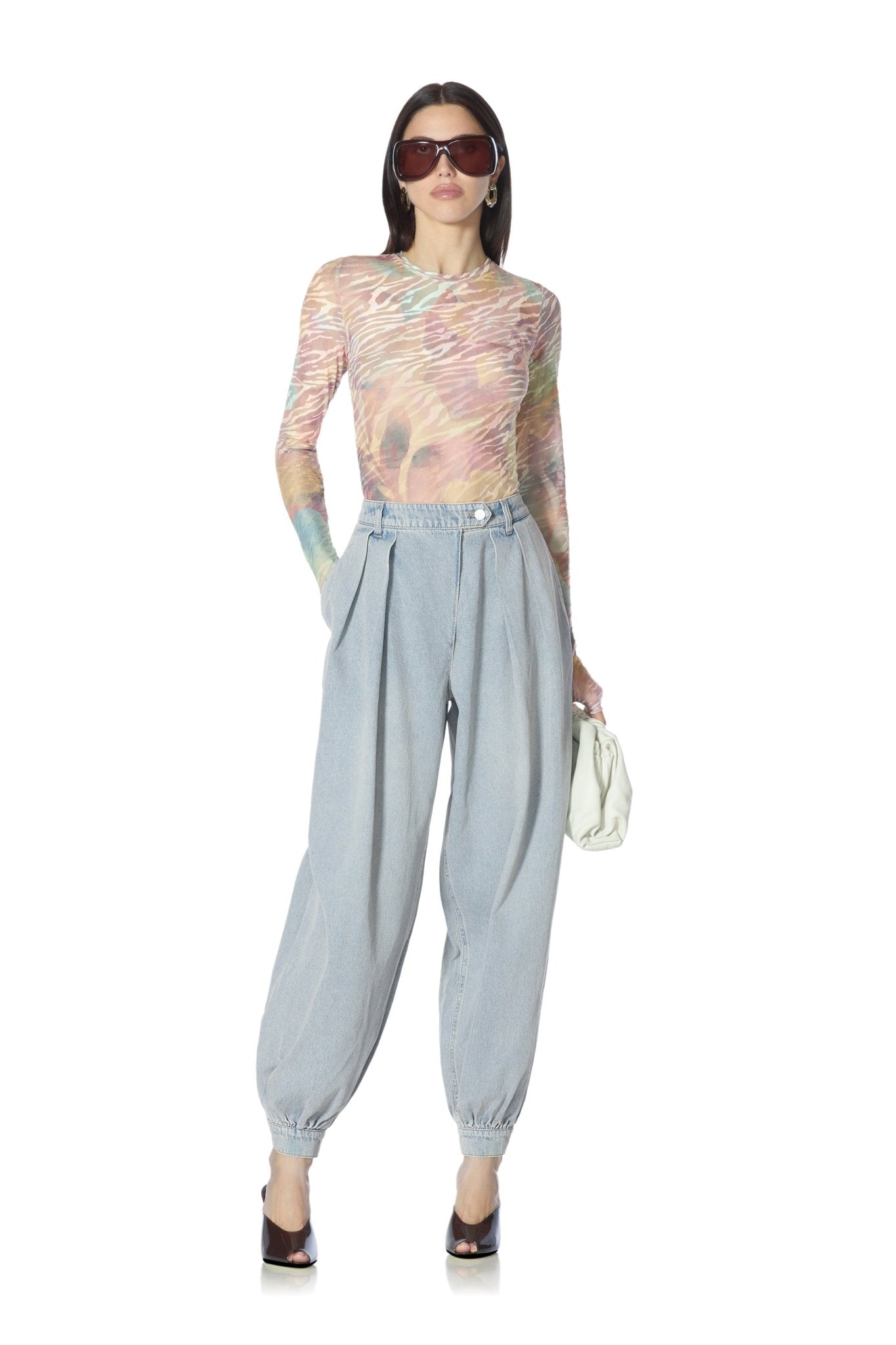 Kaylee Velvet Top - Feminine Palm - AFRM