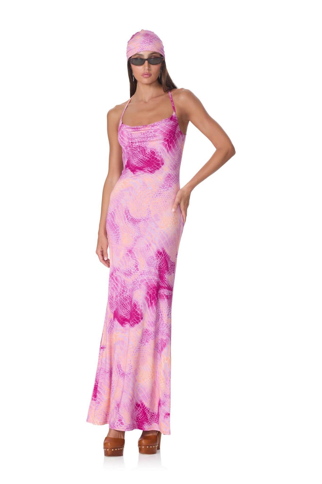 Kim Dress - Lavender Snake - AFRM