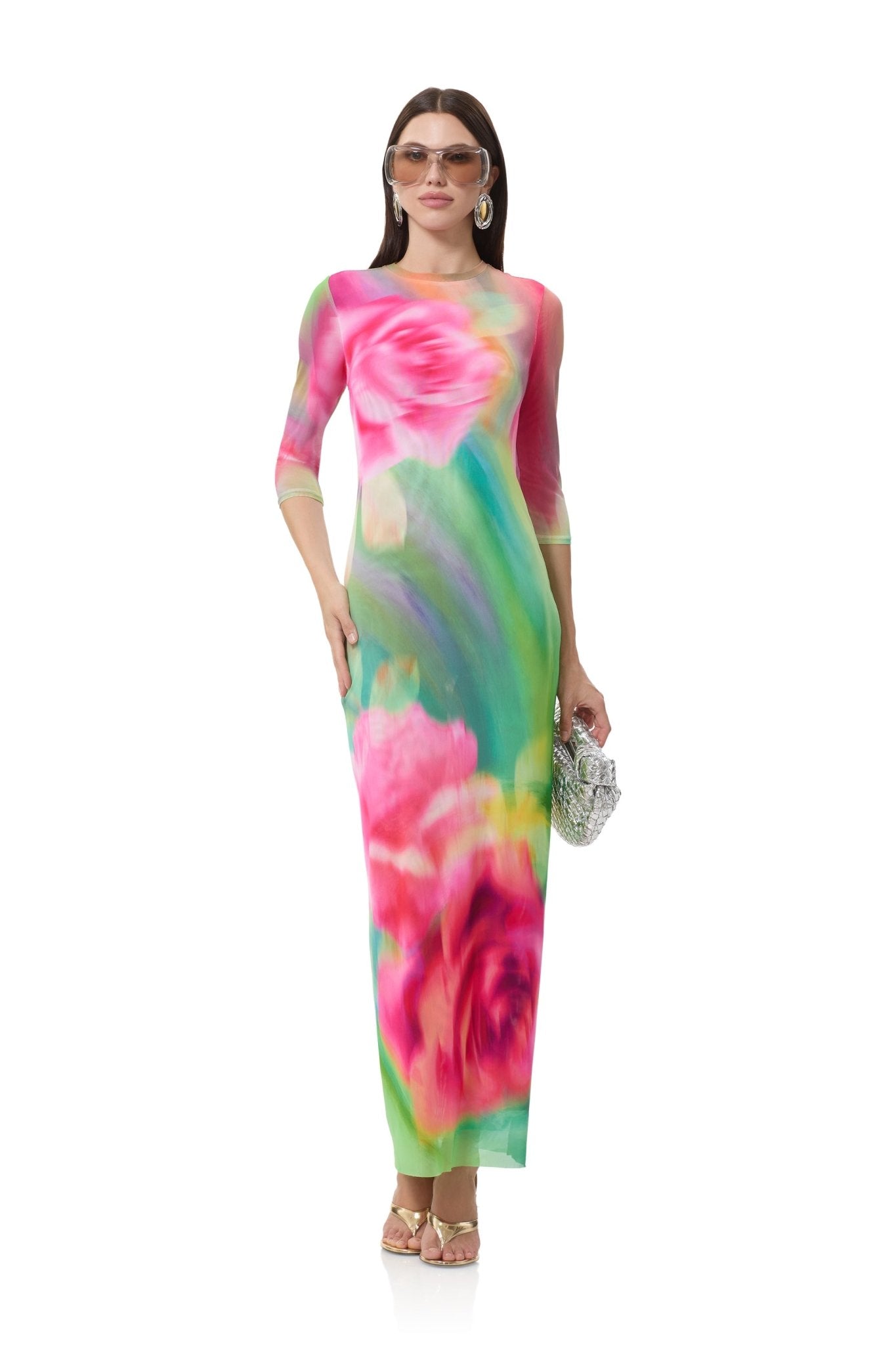 Kira Dress - Green Rose - AFRM