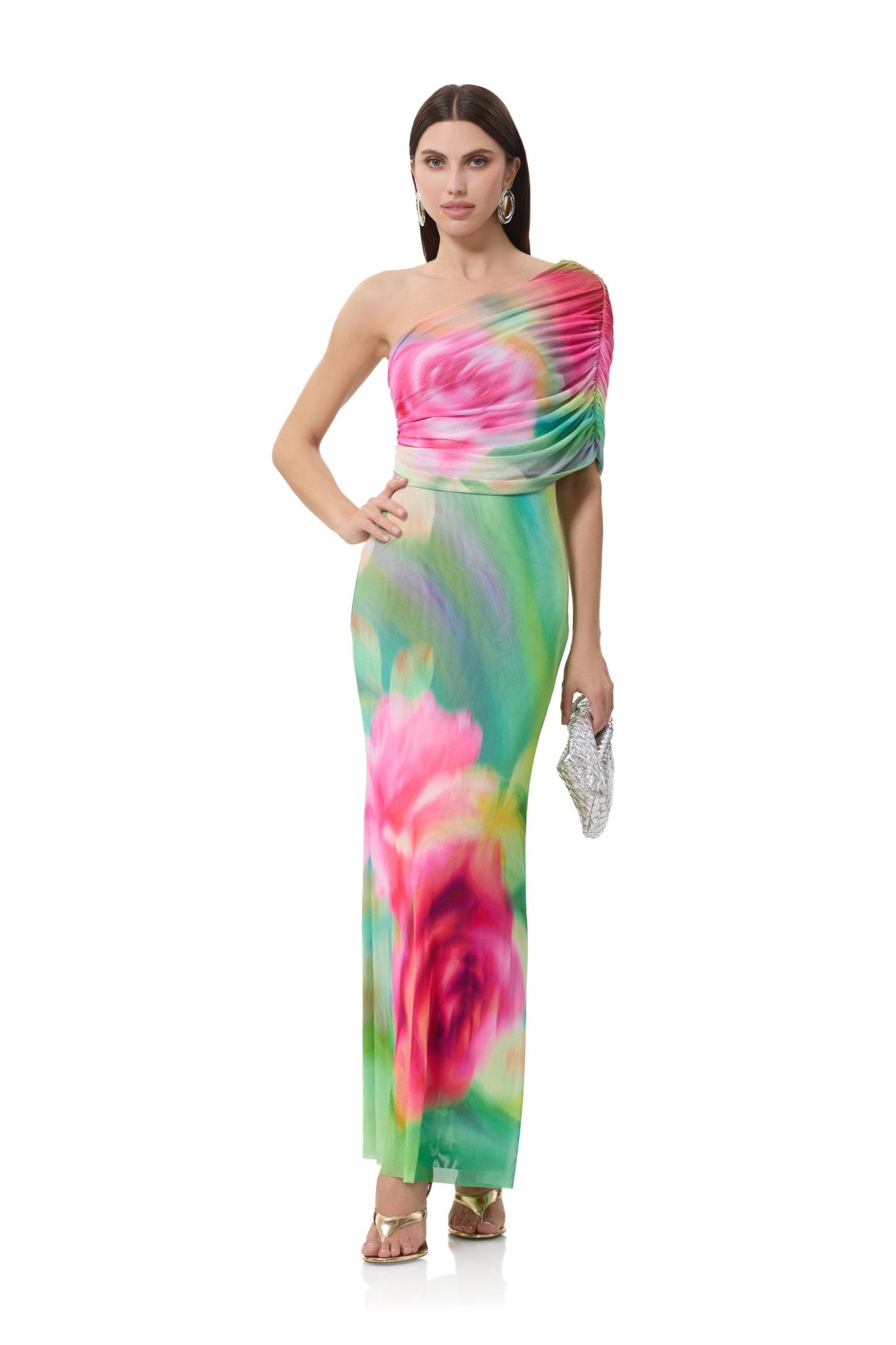 Mirabel Dress - Green Rose - AFRM