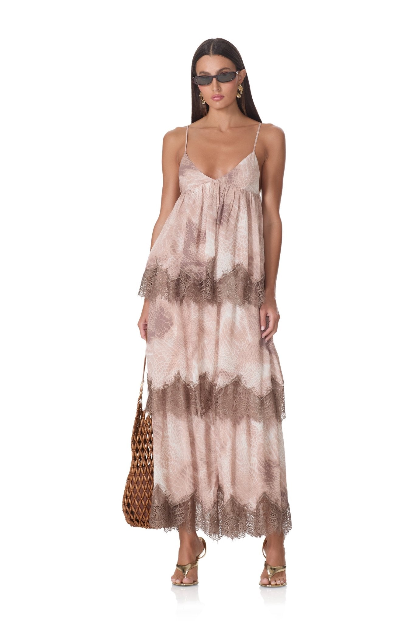 Murray Dress - Dune Snake - AFRM
