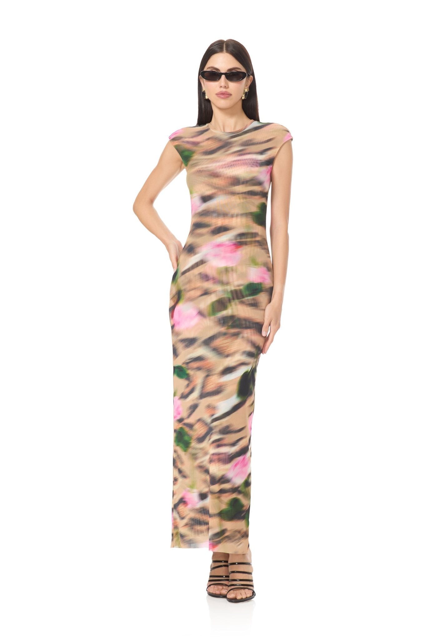 Mylo Dress - Blurry Roses - AFRM