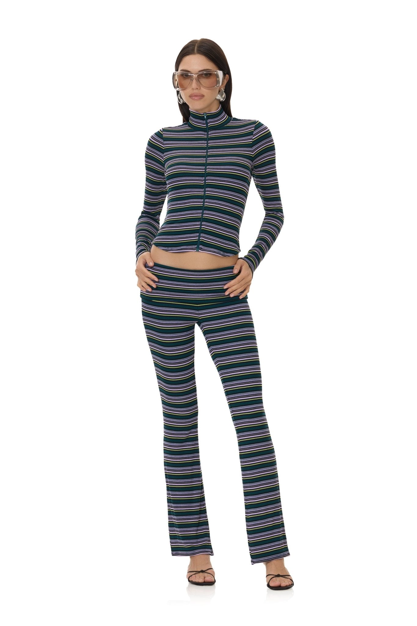 Navarro Top - Teal Stripe - AFRM