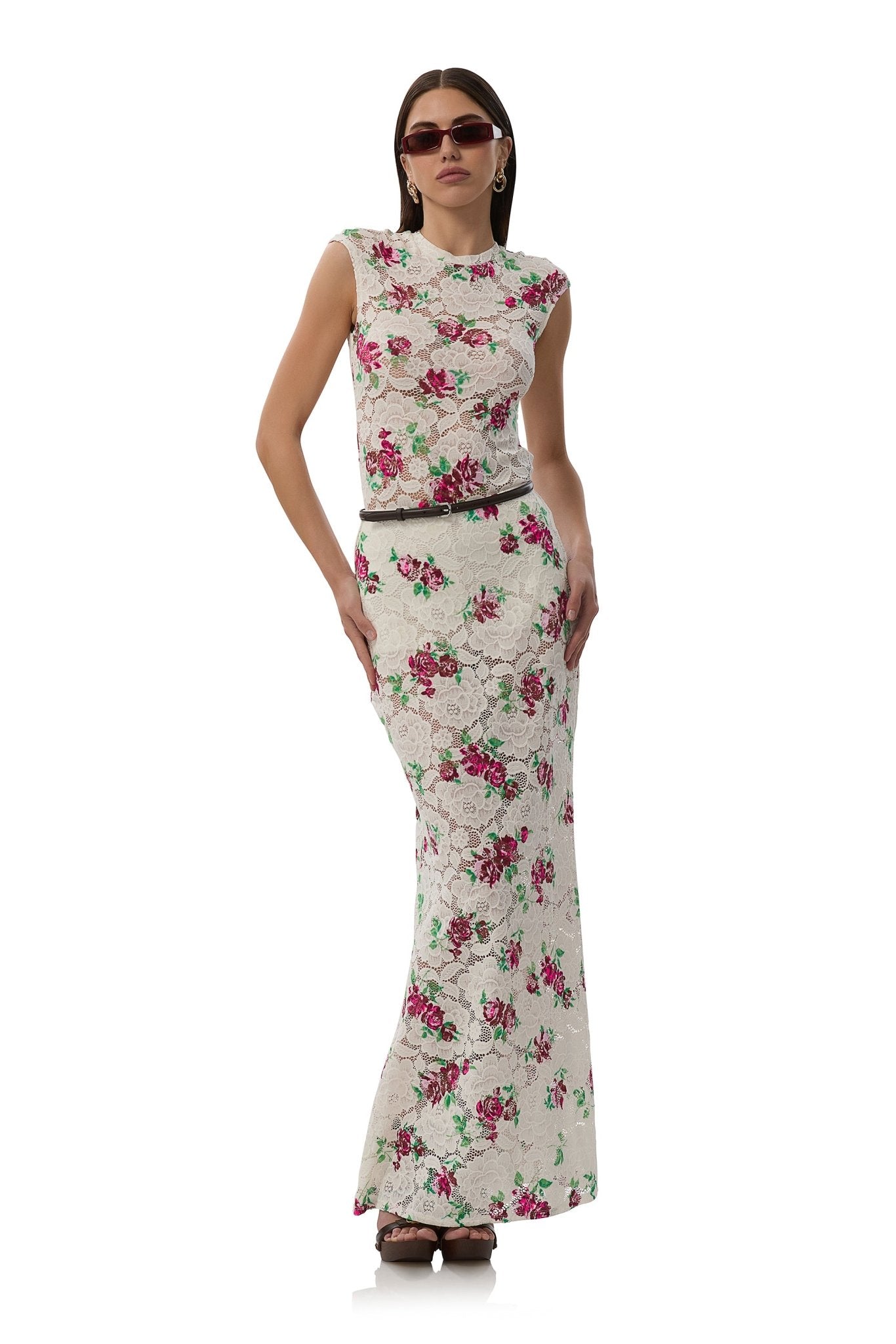 Nina Crochet Lace Top - Romance Rose - AFRM