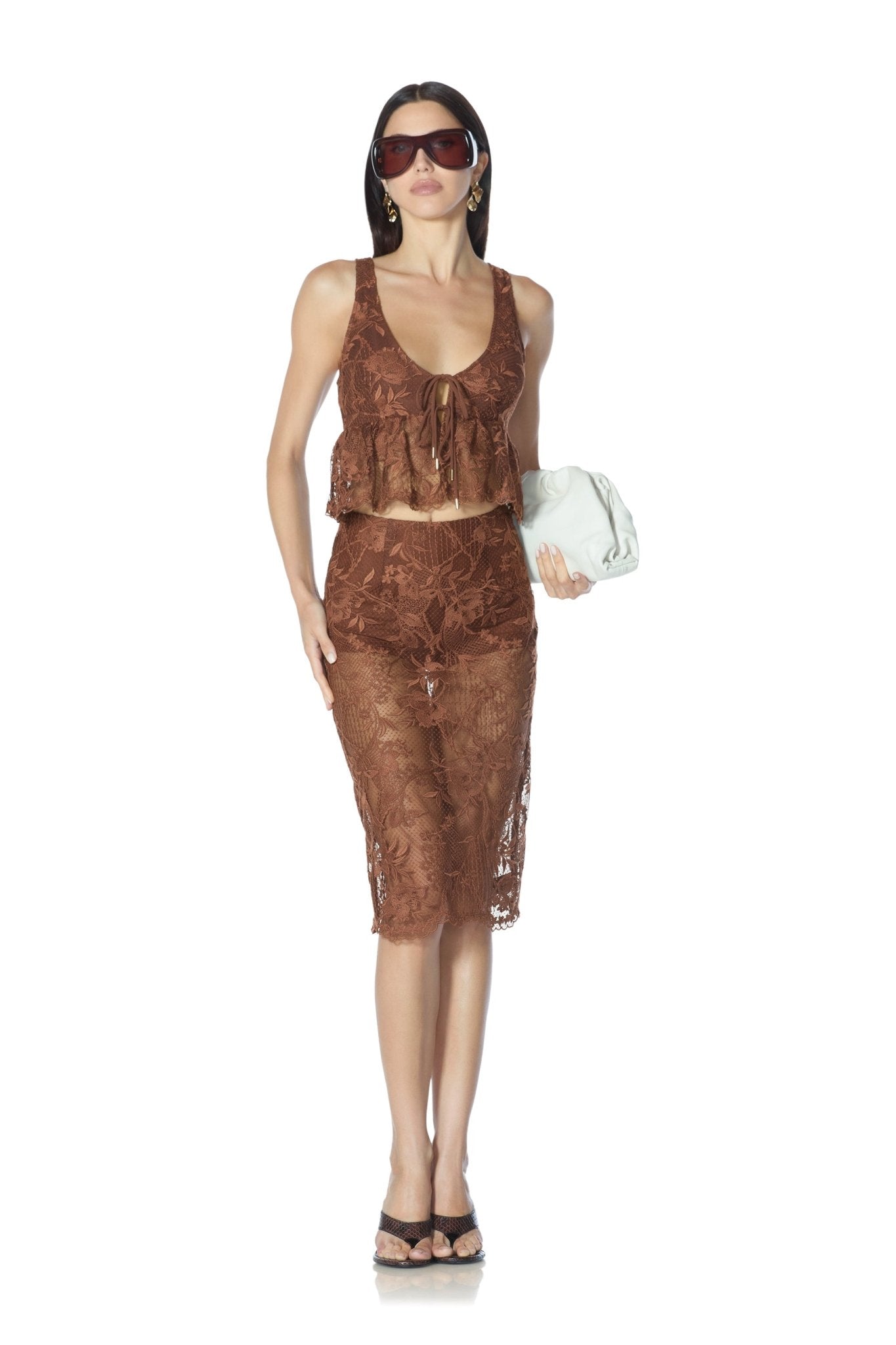 Novie Skirt - Cappuccino - AFRM