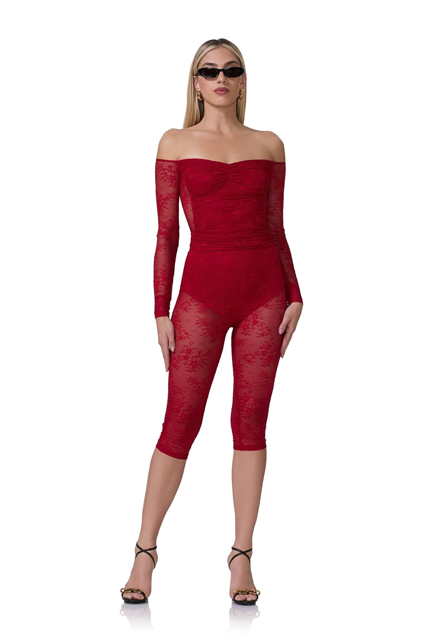 Odilla Lace Top - Poppy Red - AFRM