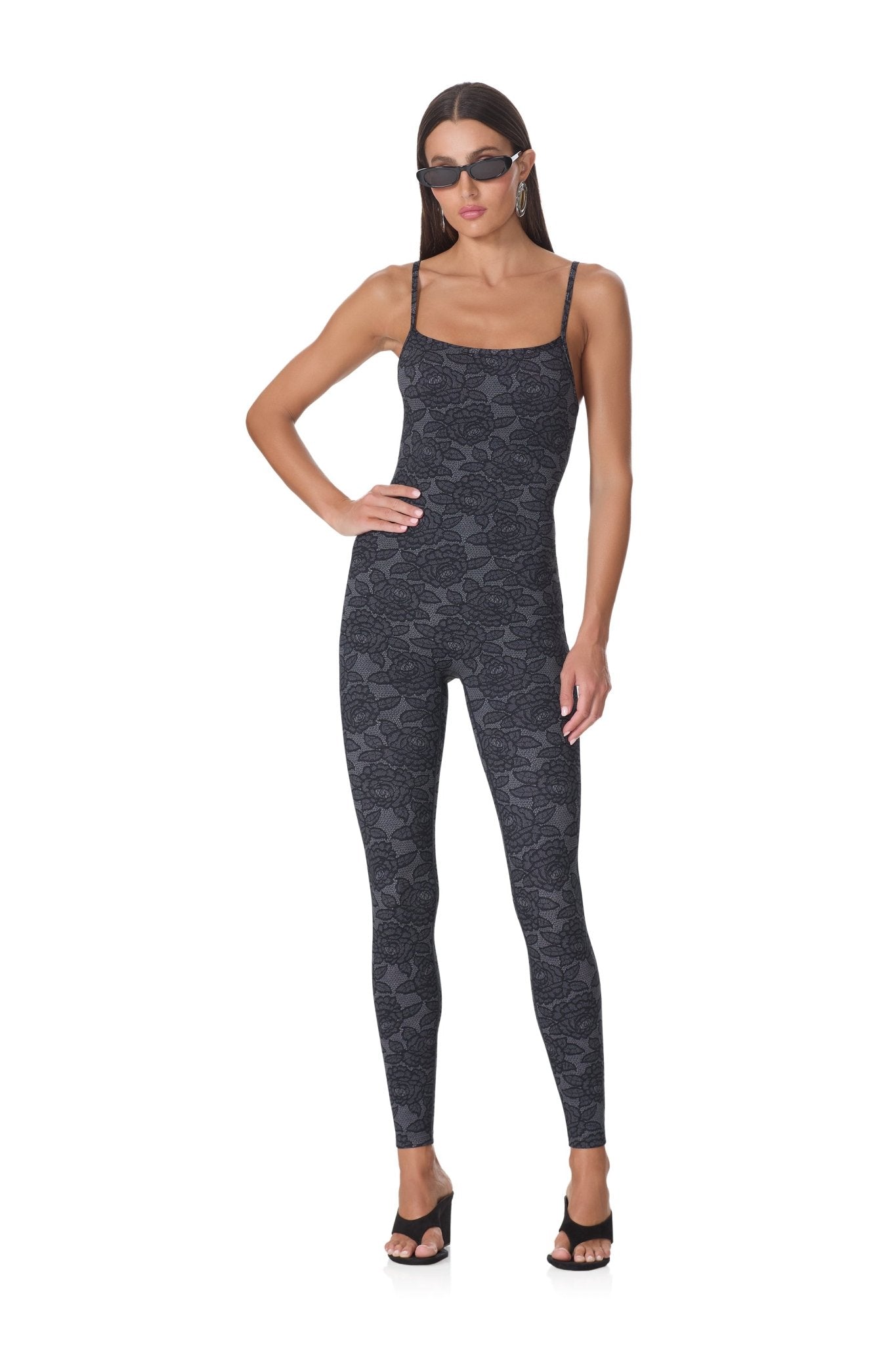 Opal Catsuit - Black Lace - AFRM