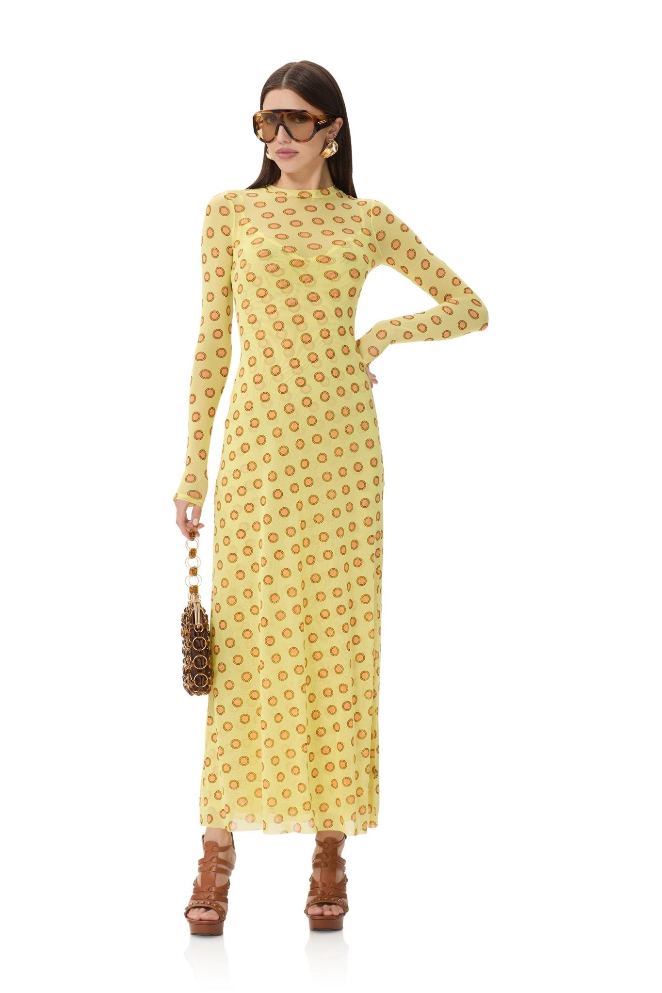 Paola Dress - Deco Dot - AFRM