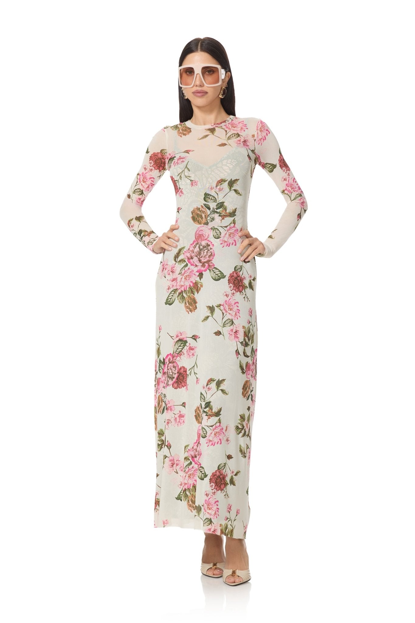Paola Dress - Layered Roses - AFRM