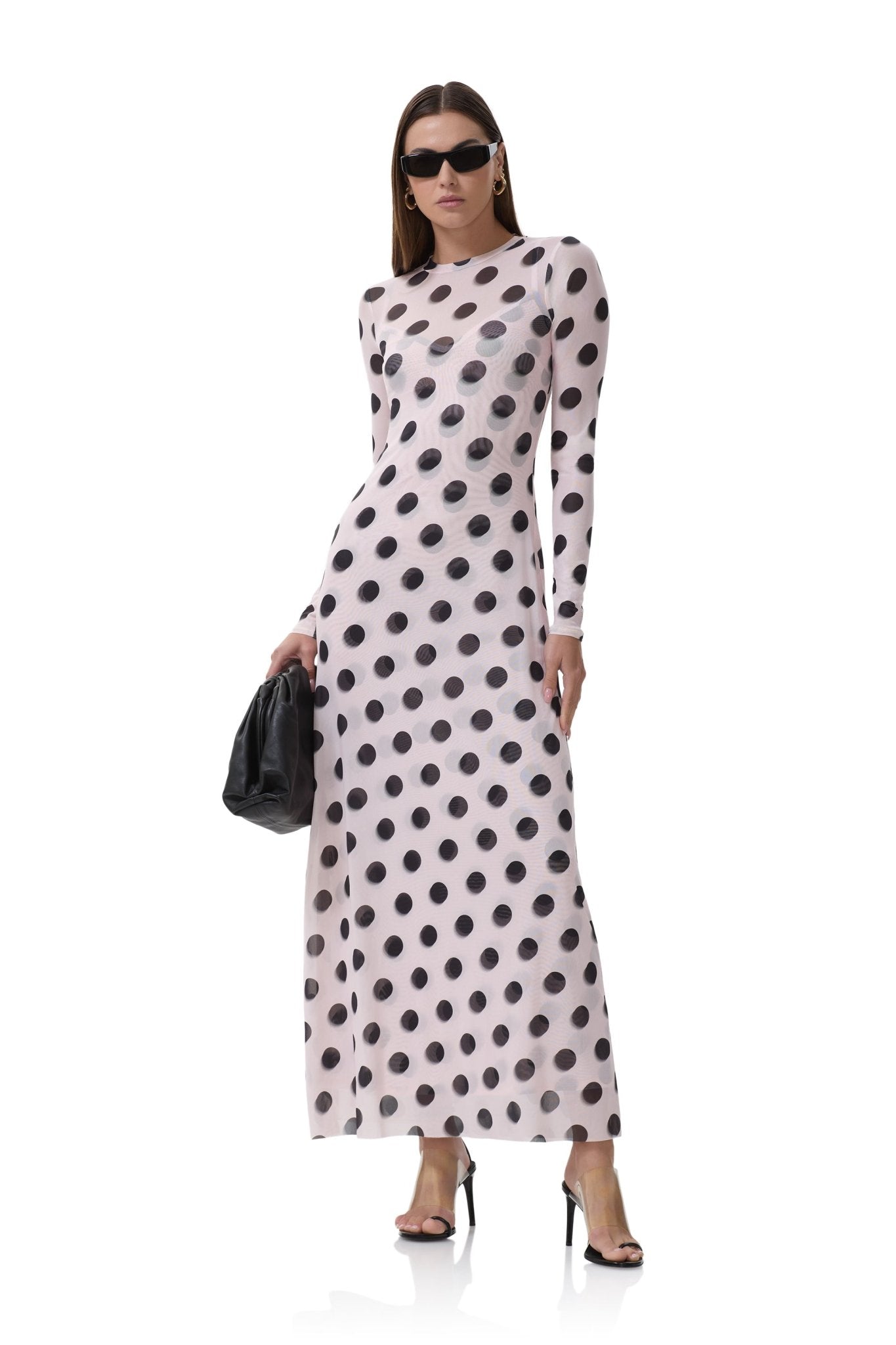 Paola Dress - Rose Blur Dot - AFRM