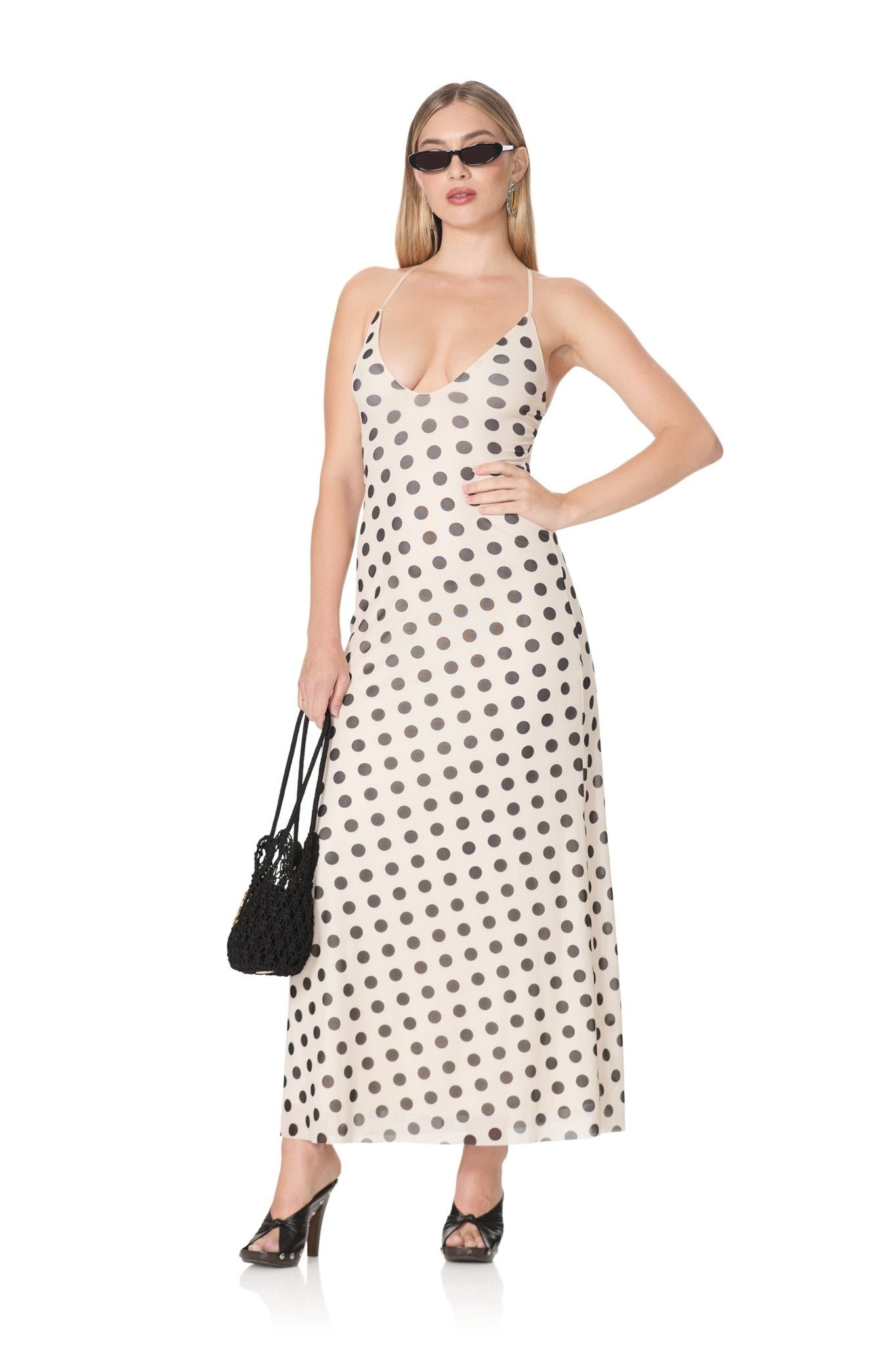 Romy Dress - Antique Creme Dot - AFRM