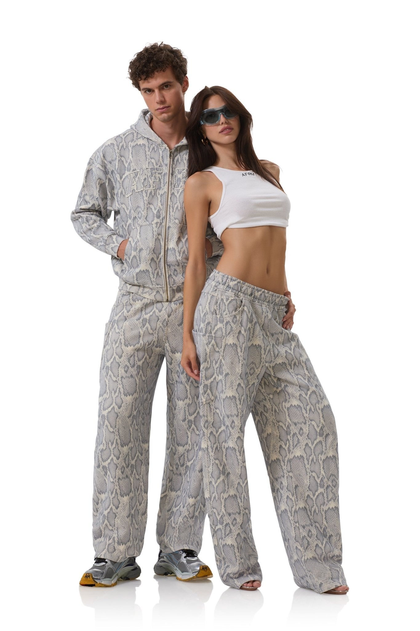 Ryan Barrel Sweatpant - Silver Snake - AFRM