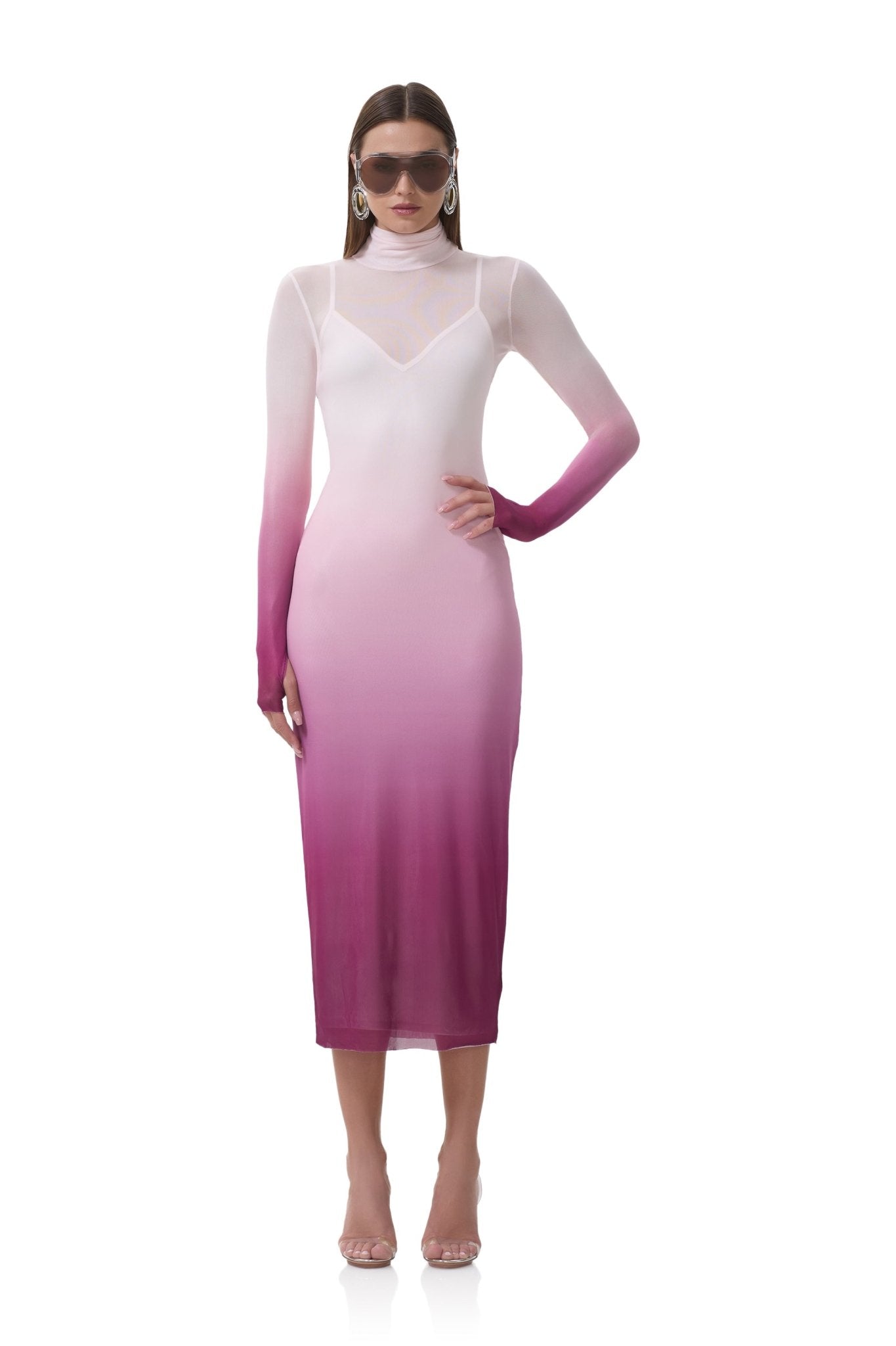 Shailene Dress - Mauve Ombre - AFRM