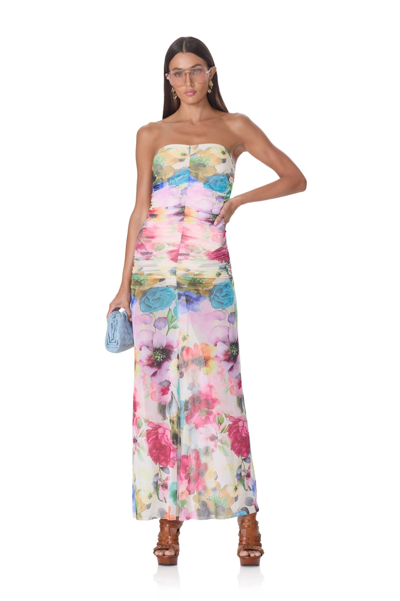 Sunndy Dress - Watercolor Blossom - AFRM