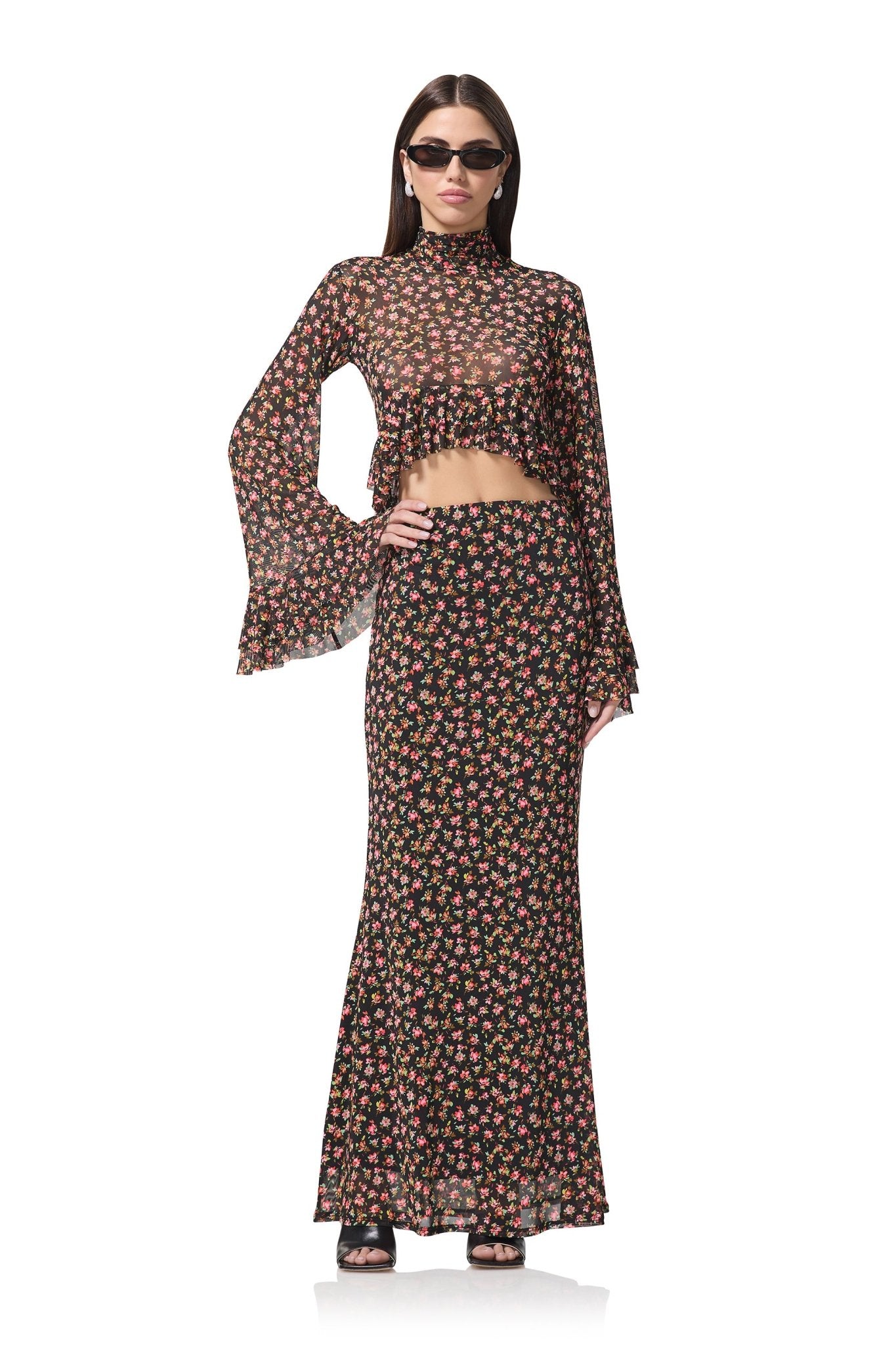 Tegan Maxi Skirt - Spring Ditsy - AFRM